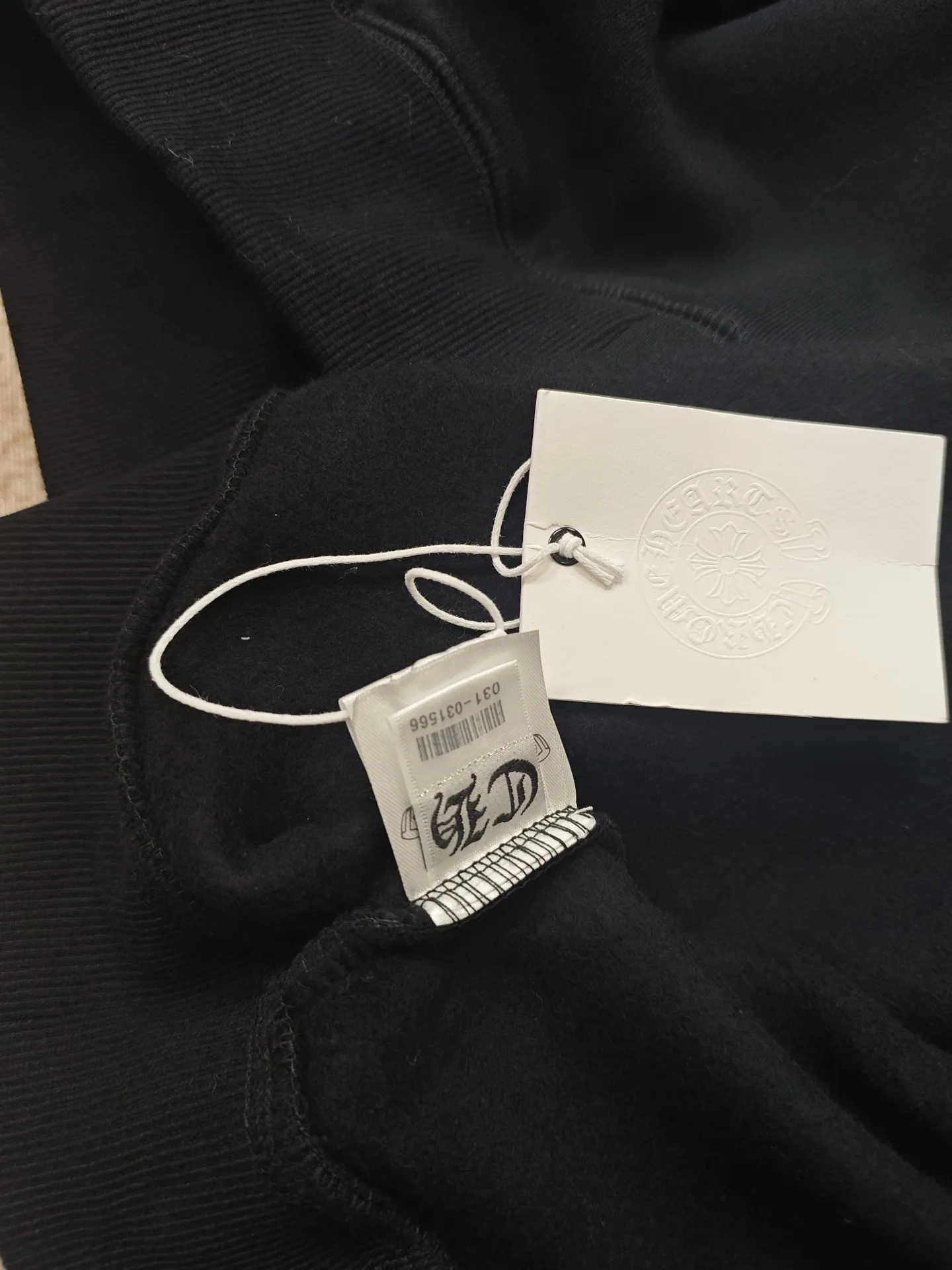 Leather-Trimmed Cross Patch Zip-Up Hoodie D28018999 — view 10