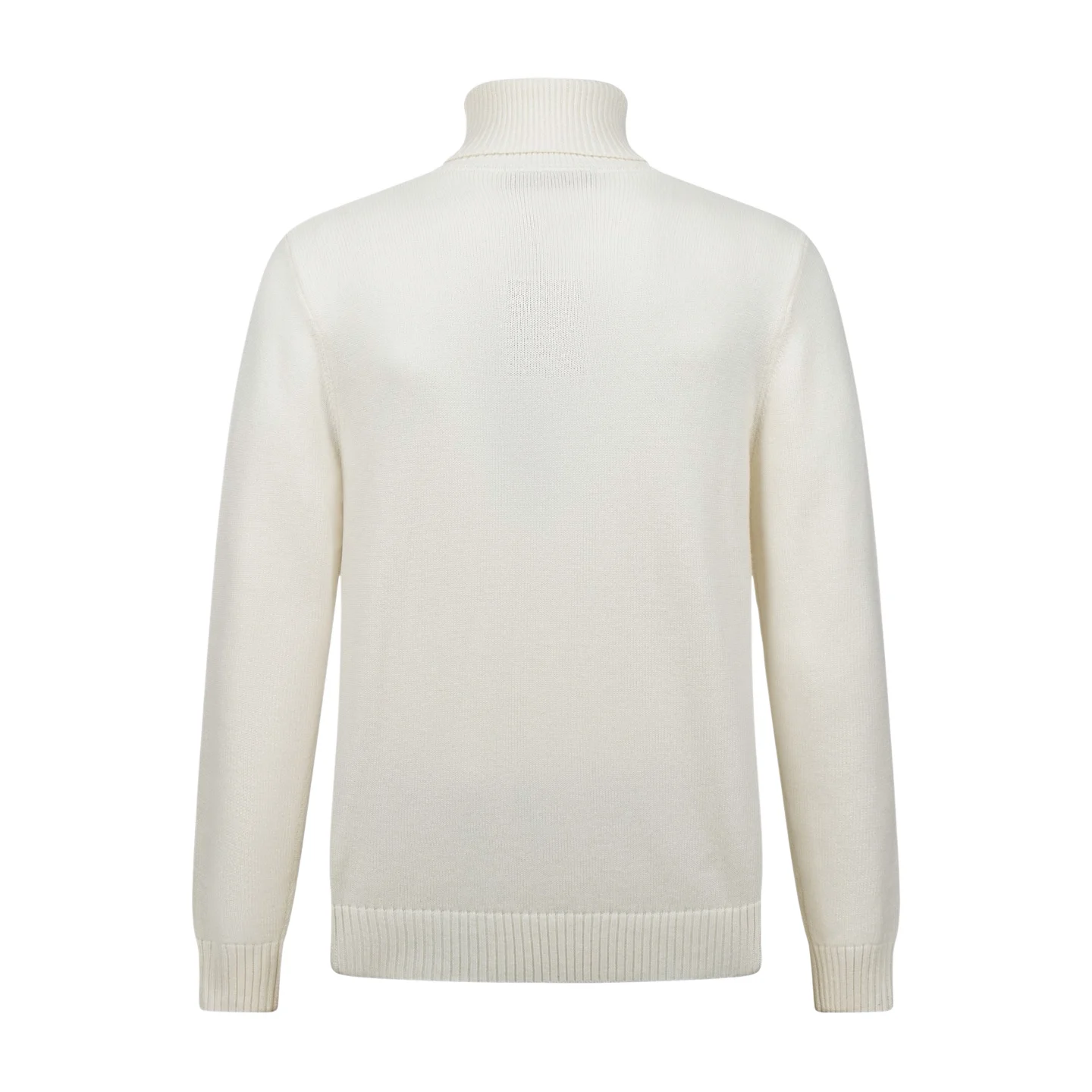 Leather Patch Roll-Neck Wool Sweater D28021102 — view 2