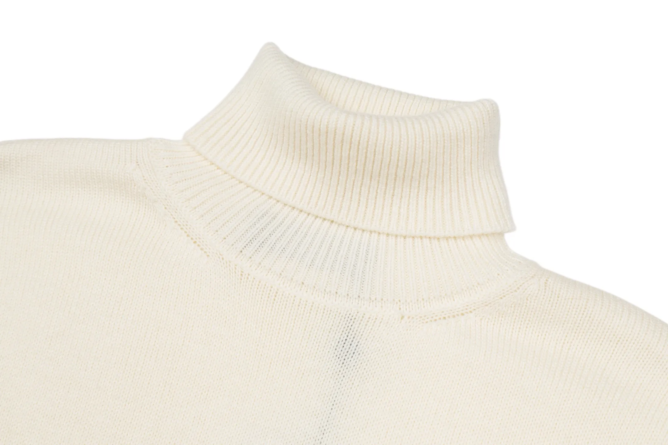 Leather Patch Roll-Neck Wool Sweater D28021102 — view 3