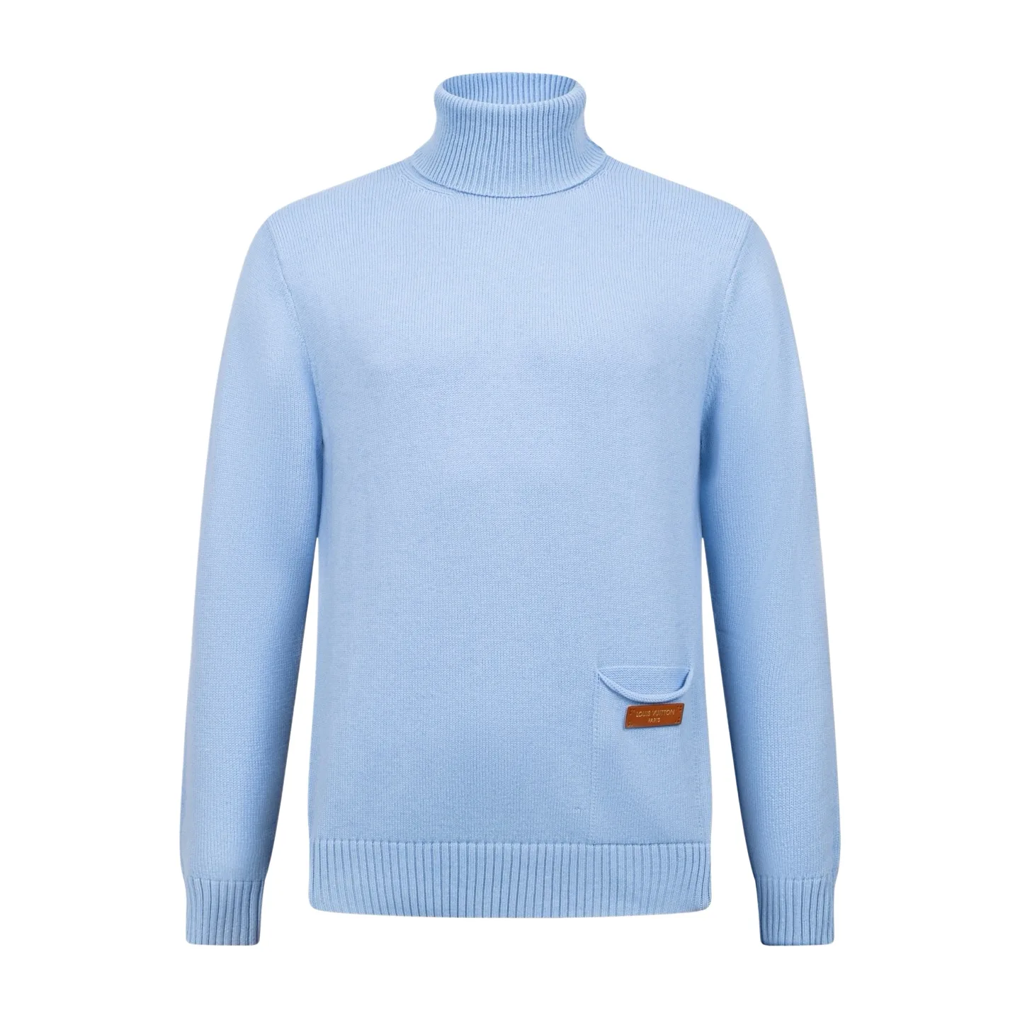 Leather-Patch Wool Rollneck Sweater D28021104