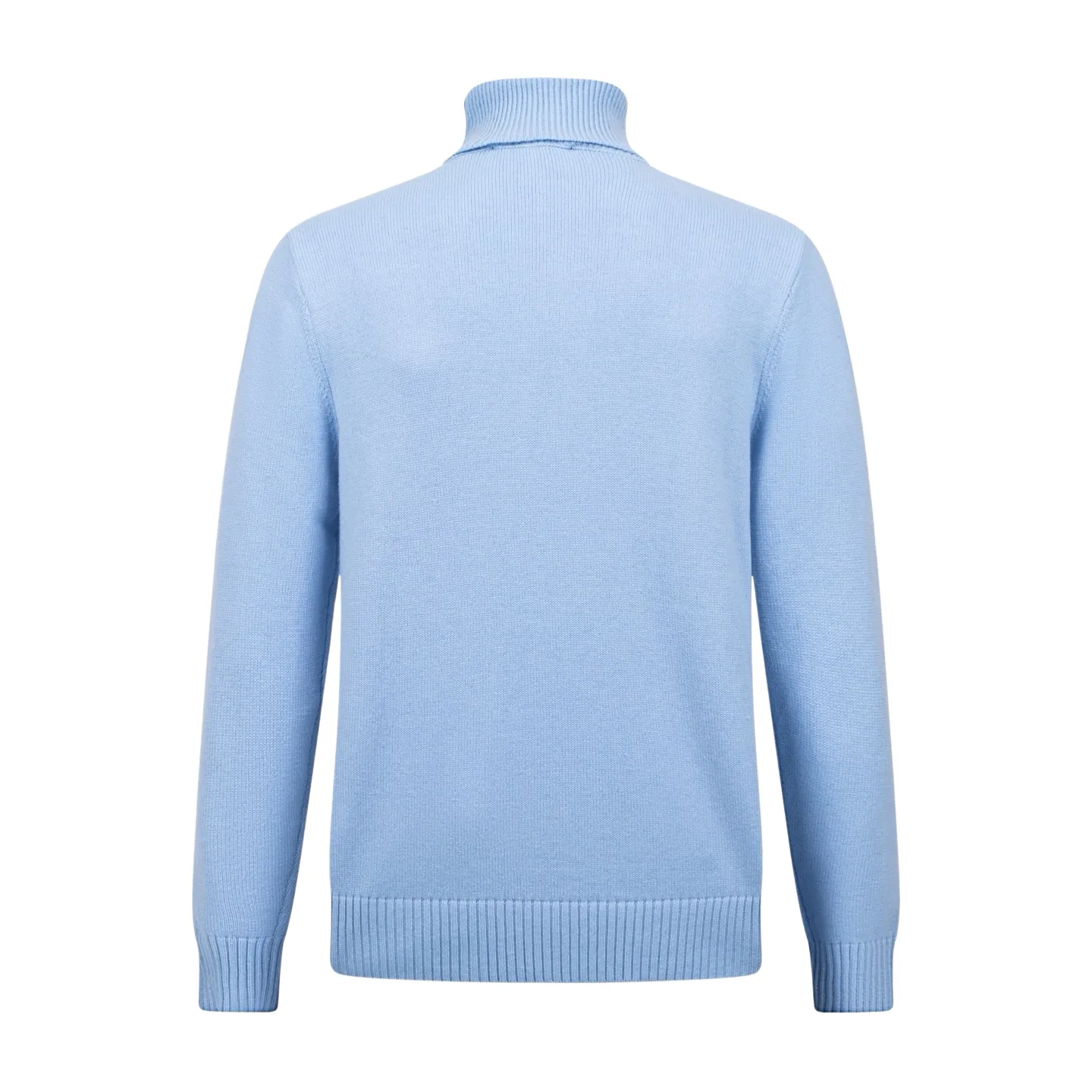 Leather-Patch Wool Rollneck Sweater D28021104 — view 2