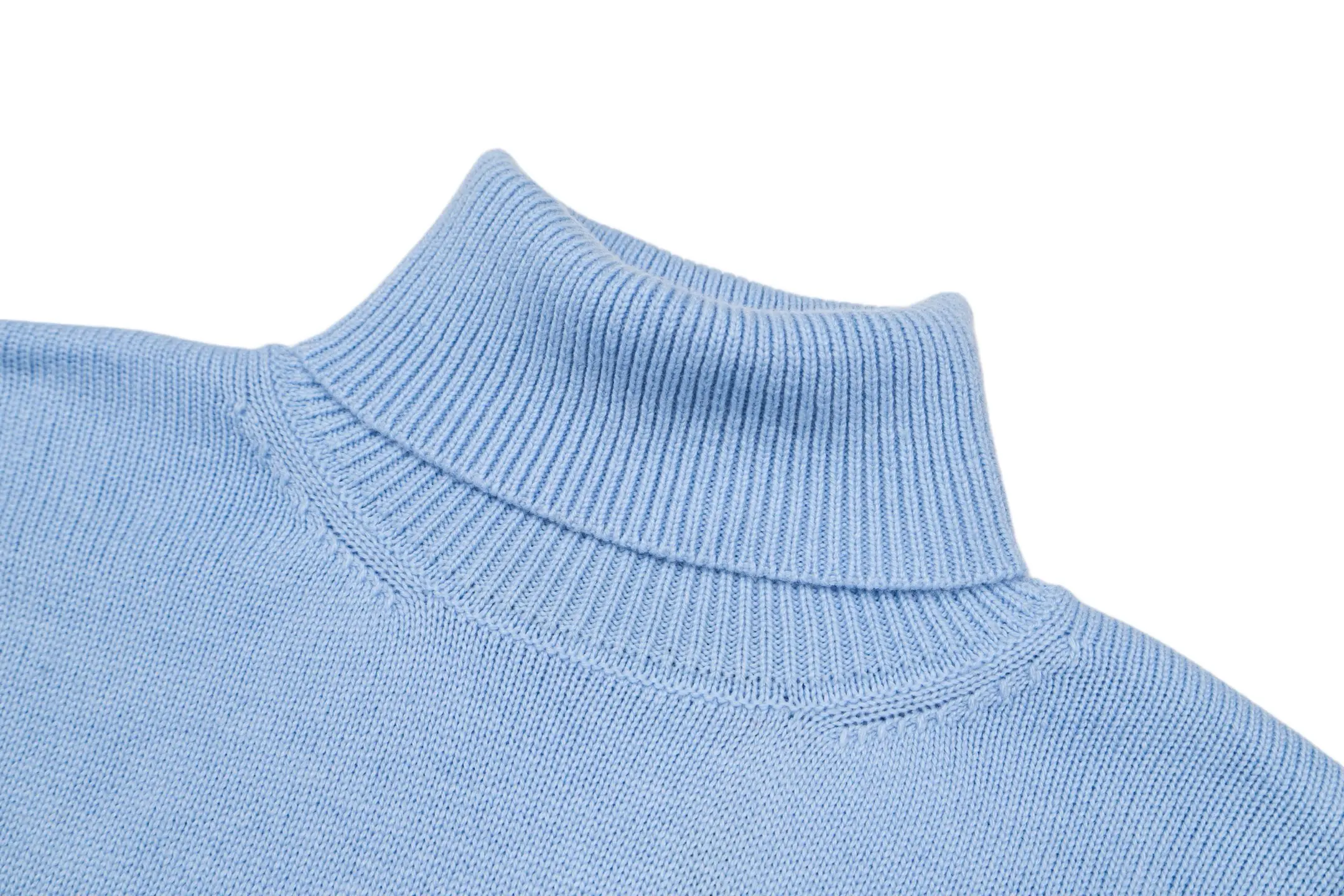 Leather-Patch Wool Rollneck Sweater D28021104 — view 3