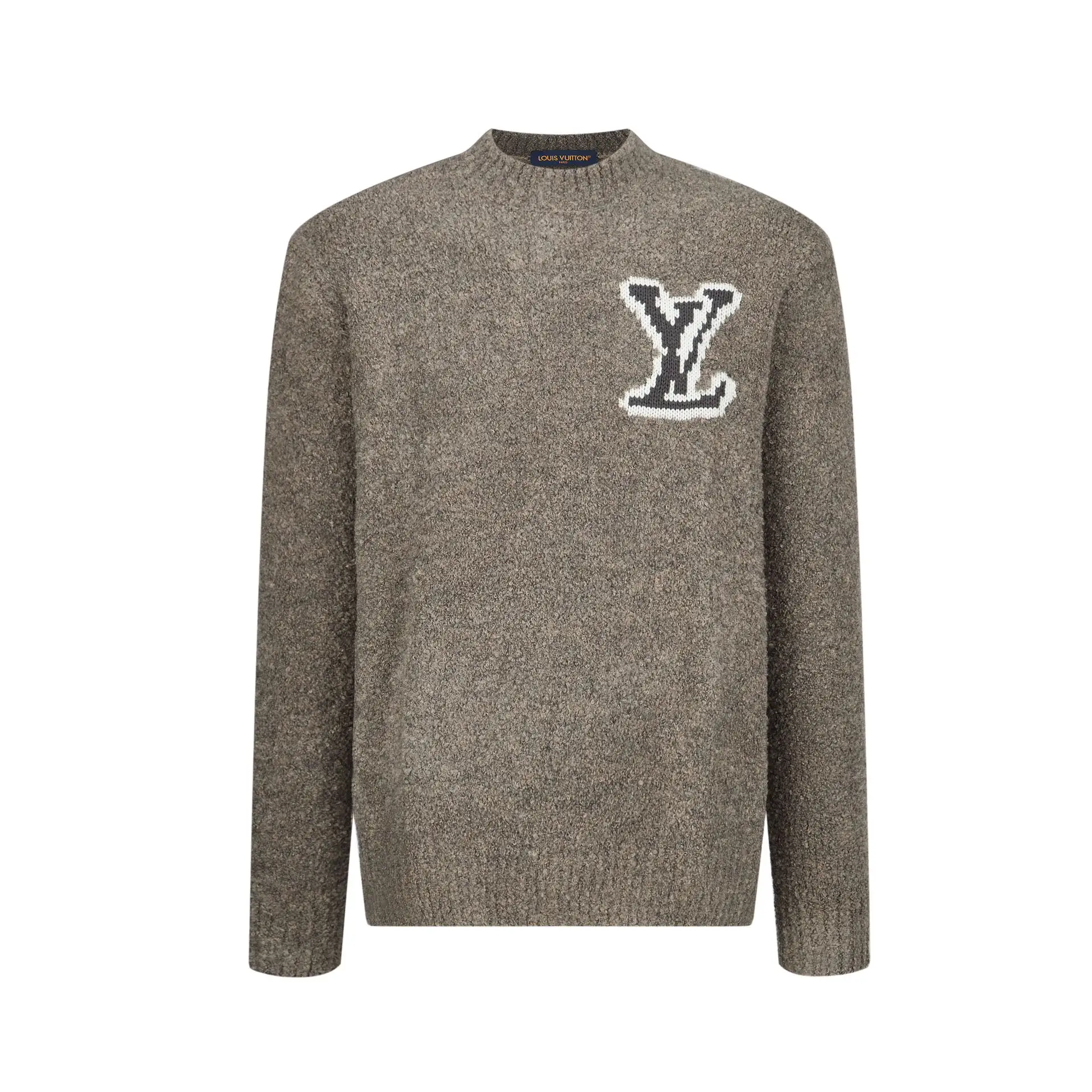 Logo Intarsia Wool-Blend Crew-Neck Sweater D28021068