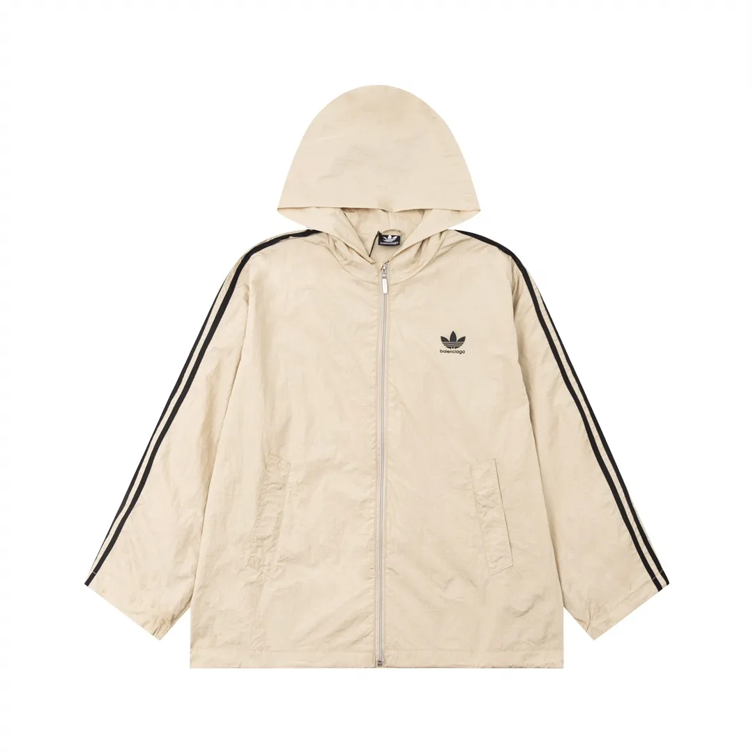 Logo-Embroidered Recycled Nylon Hooded Windbreaker D28013023