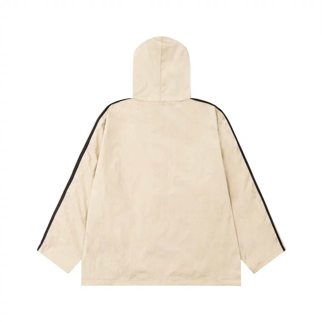 Logo-Embroidered Recycled Nylon Hooded Windbreaker D28013023 — view 2