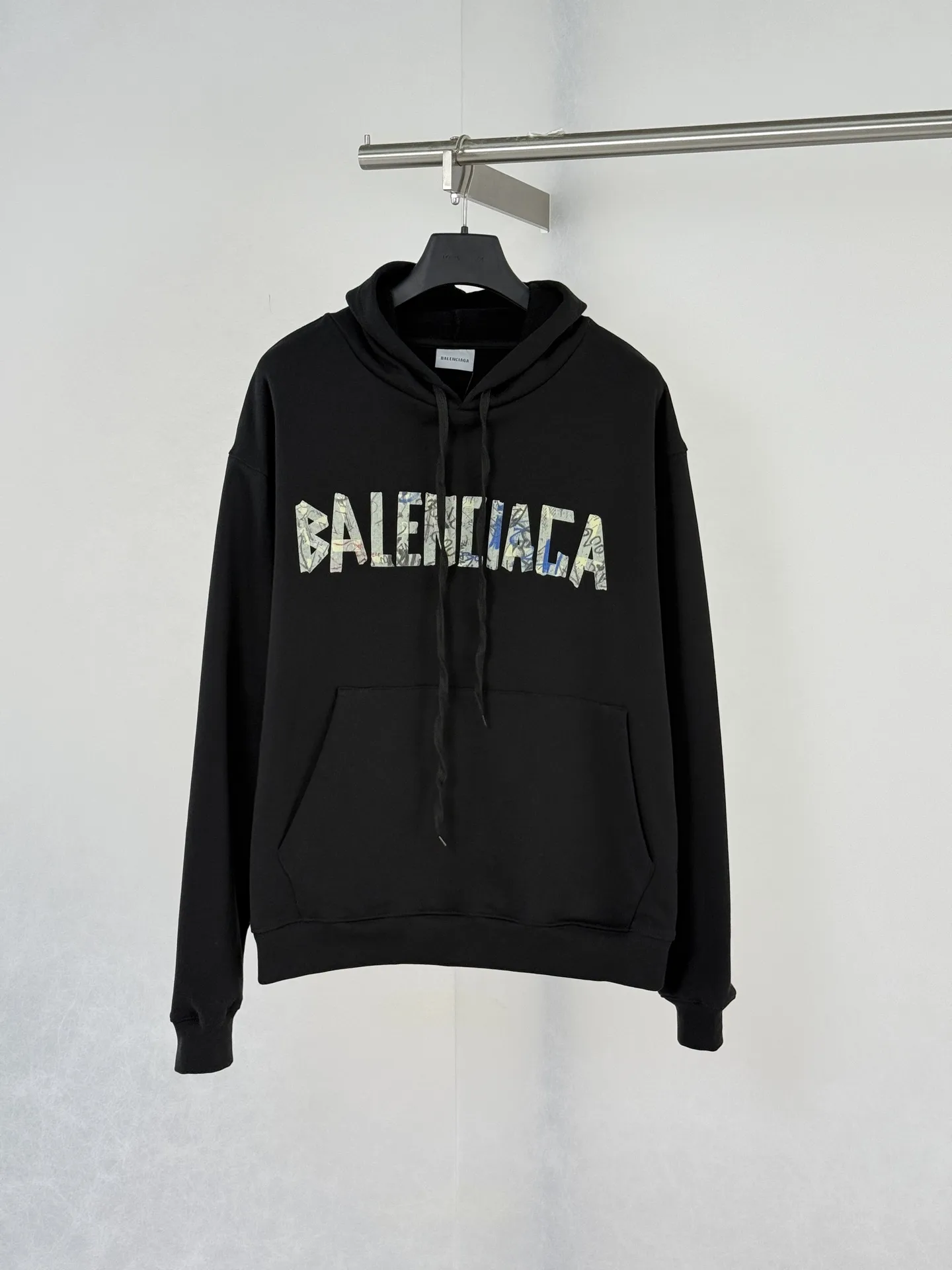 Graffiti Collage Logo Cotton-Blend Hoodie D28020744