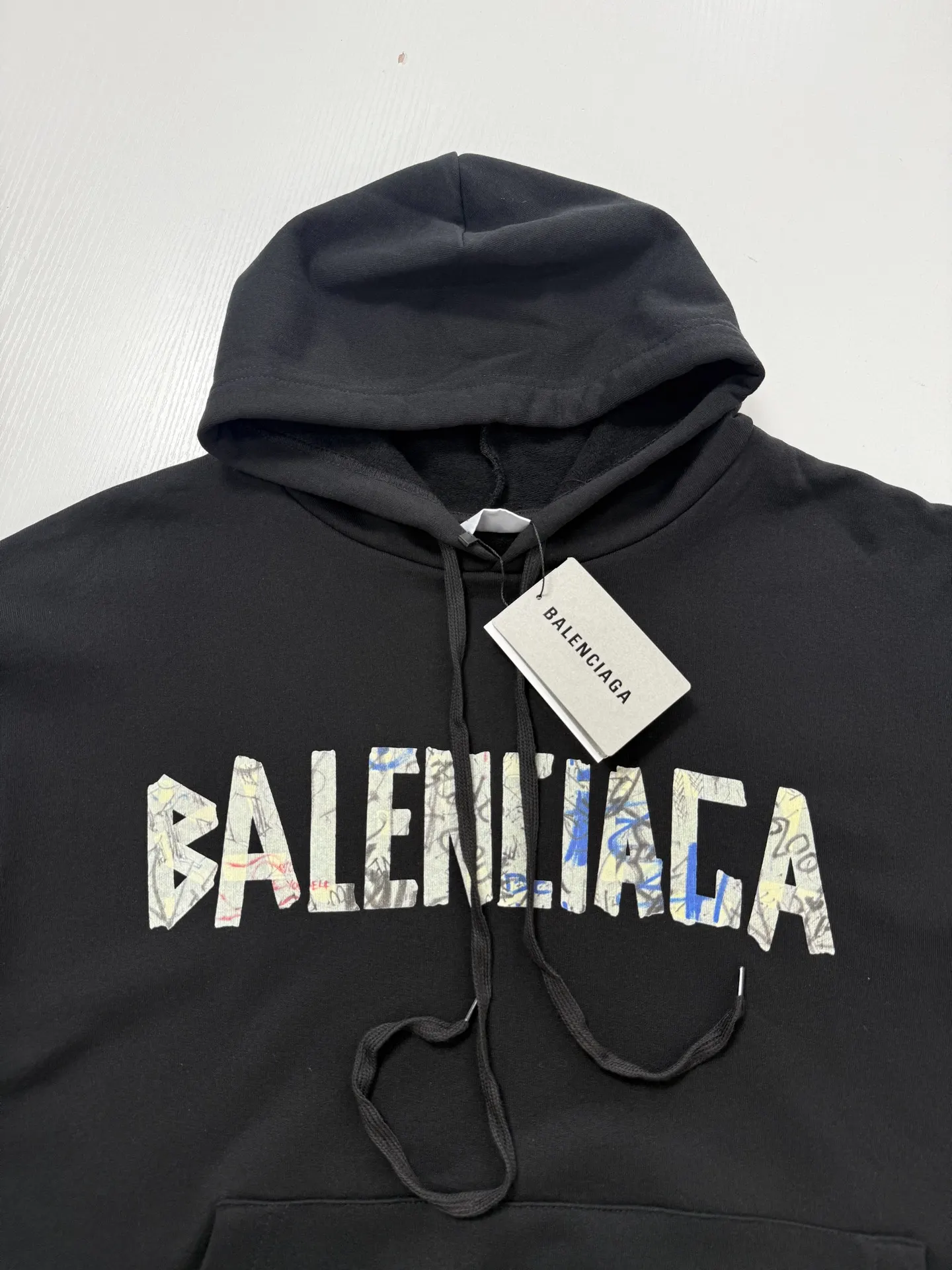 Graffiti Collage Logo Cotton-Blend Hoodie D28020744 — view 4