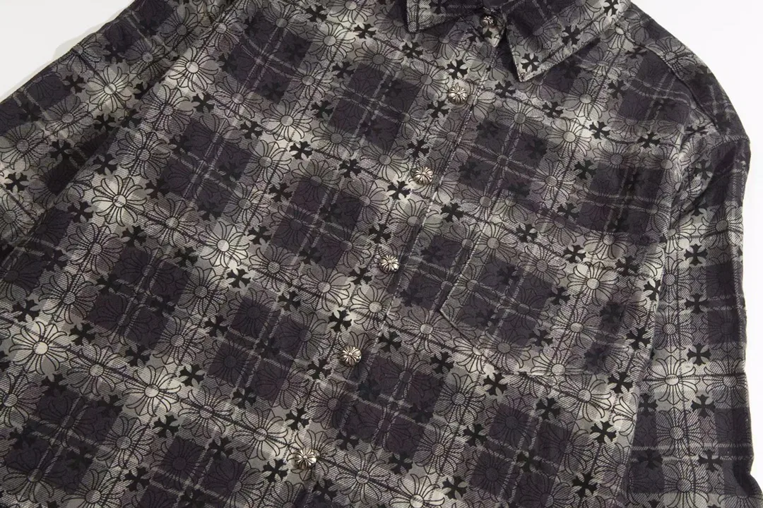 Logo-Jacquard Plaid Flannel Shirt Jacket D28013026 — view 5