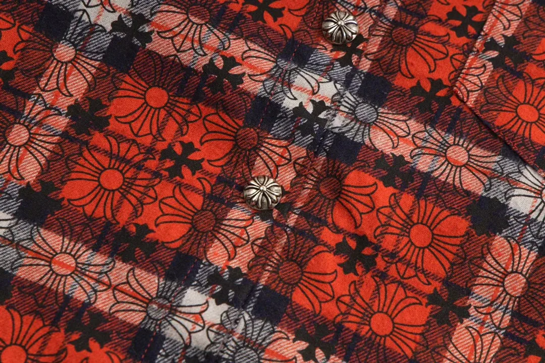 Logo-Print Plaid Flannel Shirt Jacket D28013027 — view 5