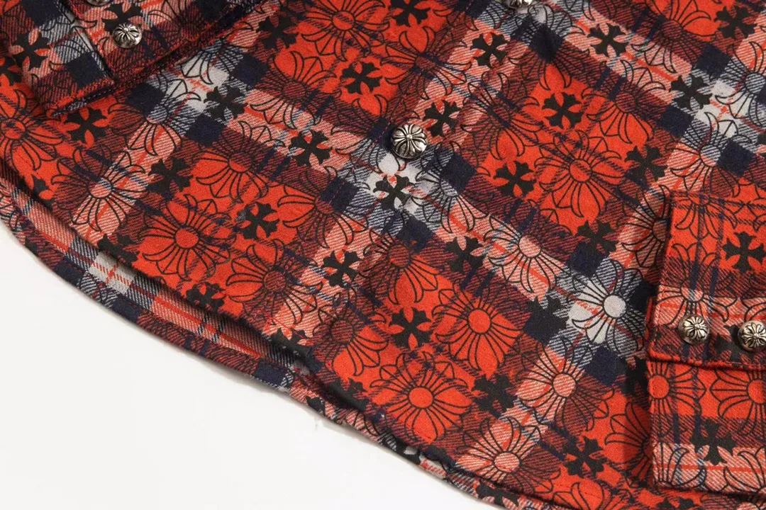 Logo-Print Plaid Flannel Shirt Jacket D28013027 — view 6