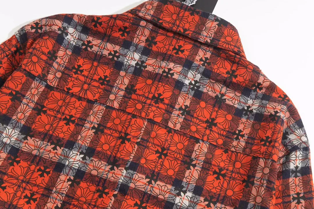 Logo-Print Plaid Flannel Shirt Jacket D28013027 — view 9