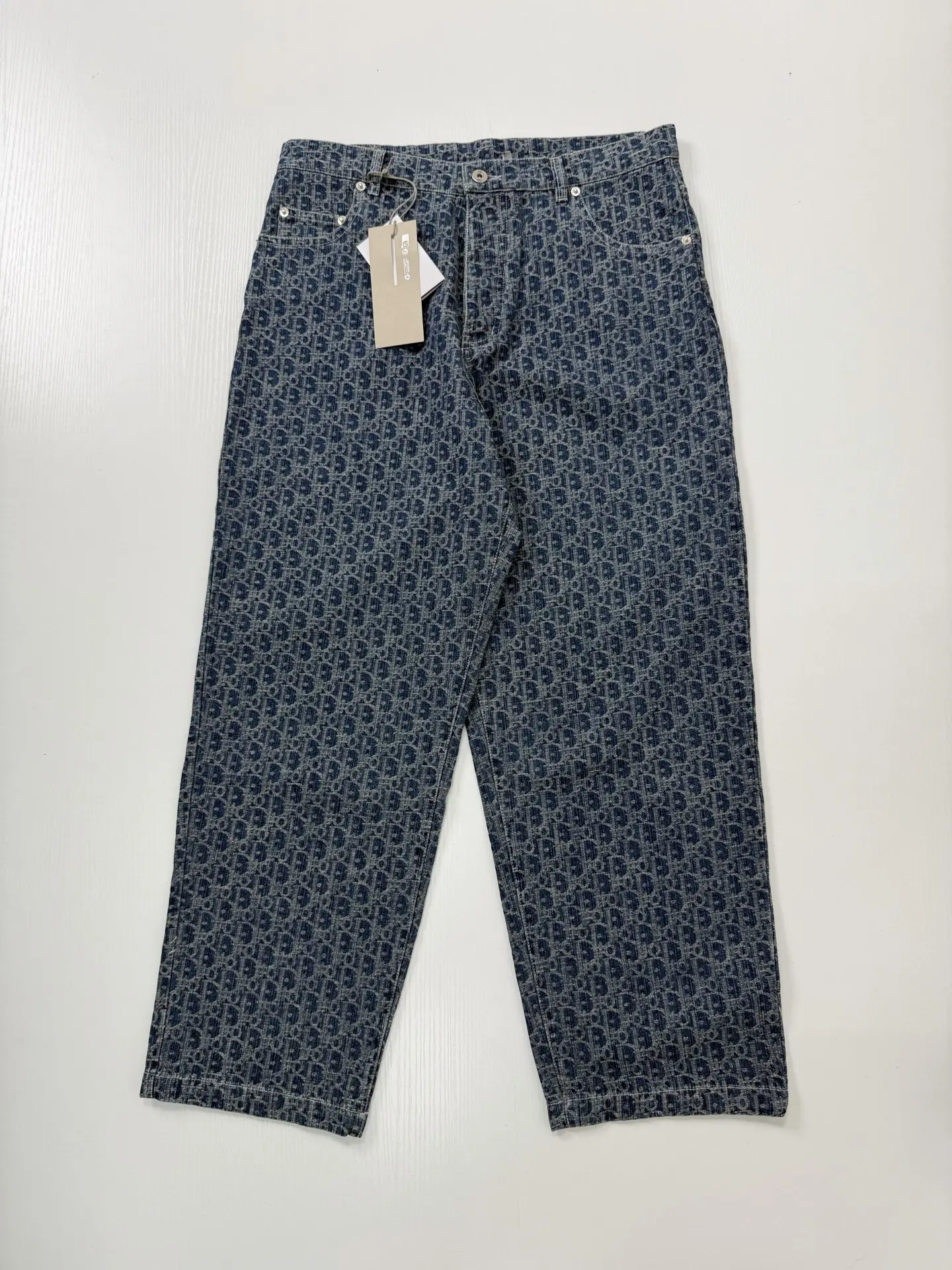 Oblique Jacquard Straight-Leg Denim Jeans D28020676 — view 3