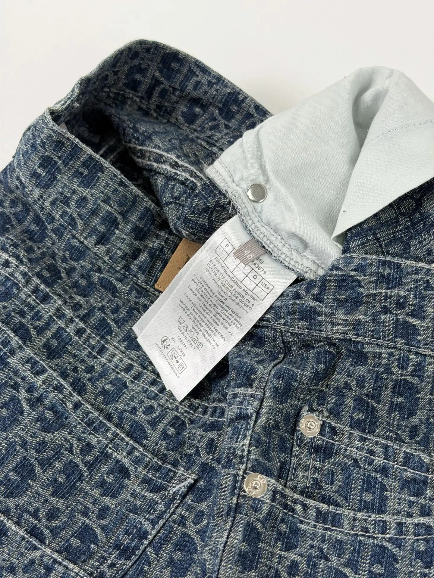 Oblique Jacquard Straight-Leg Denim Jeans D28020676 — view 9