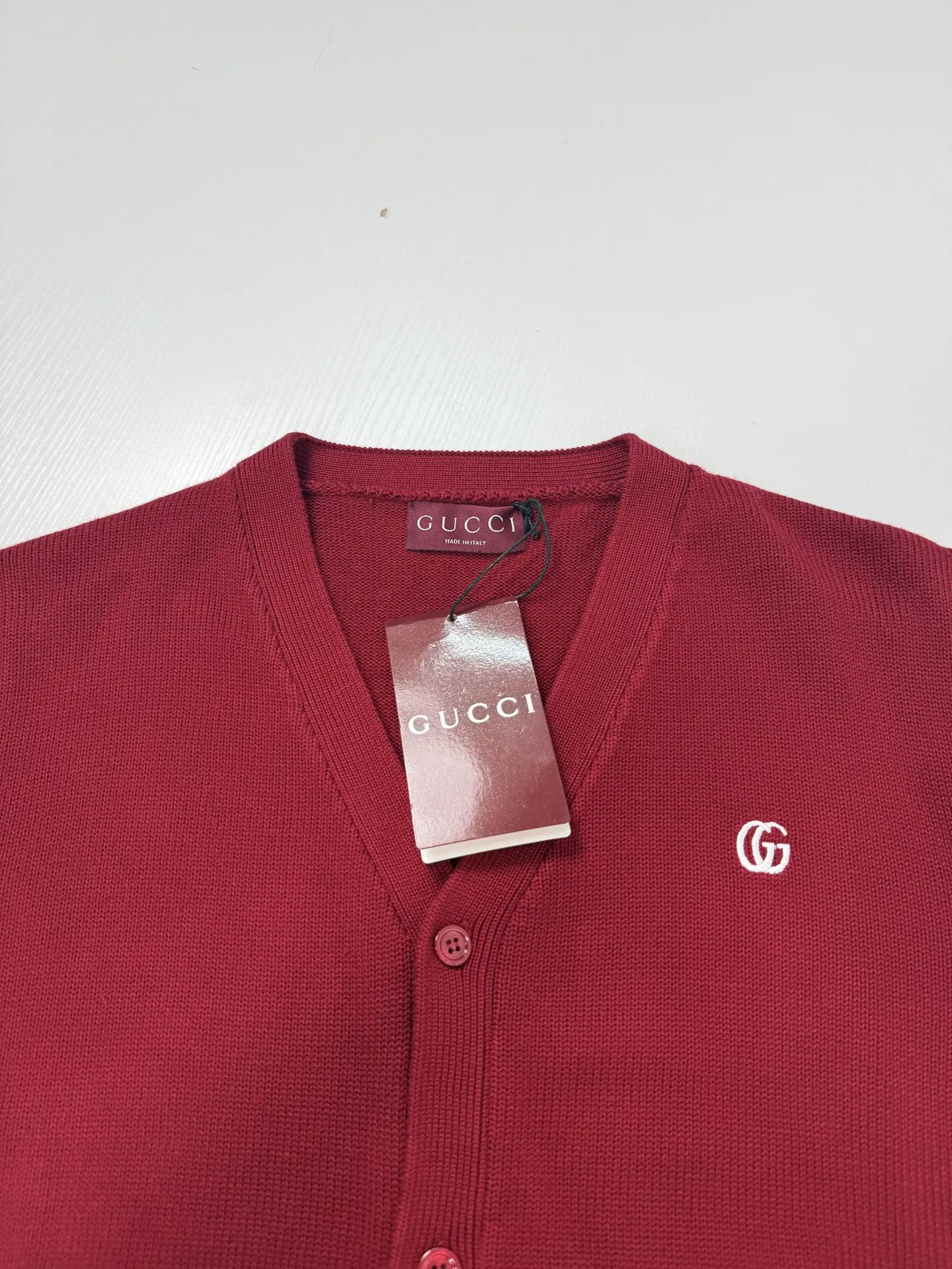 Logo-Embroidered V-Neck Knit Cardigan D28019199 — view 4
