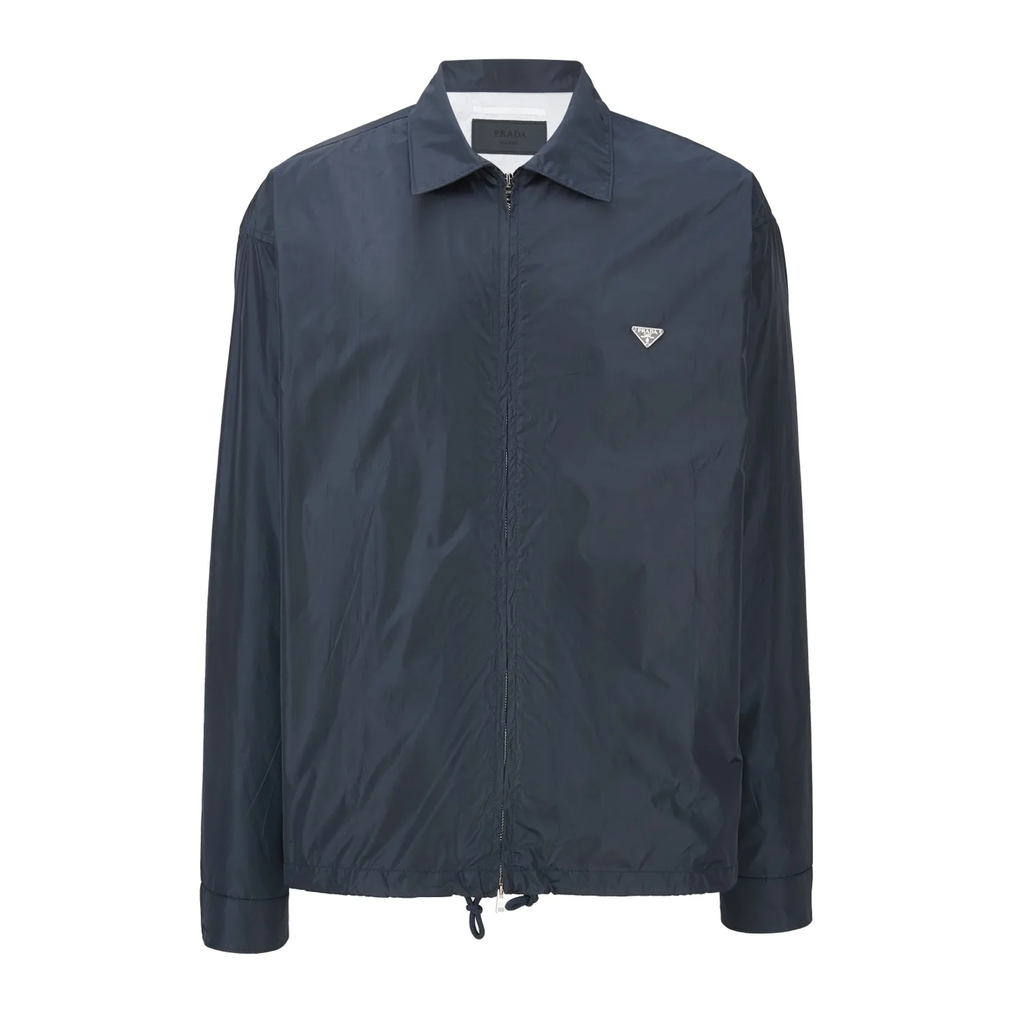 Logo-Badge Re-Nylon Zip-Up Shirt Jacket D28021084