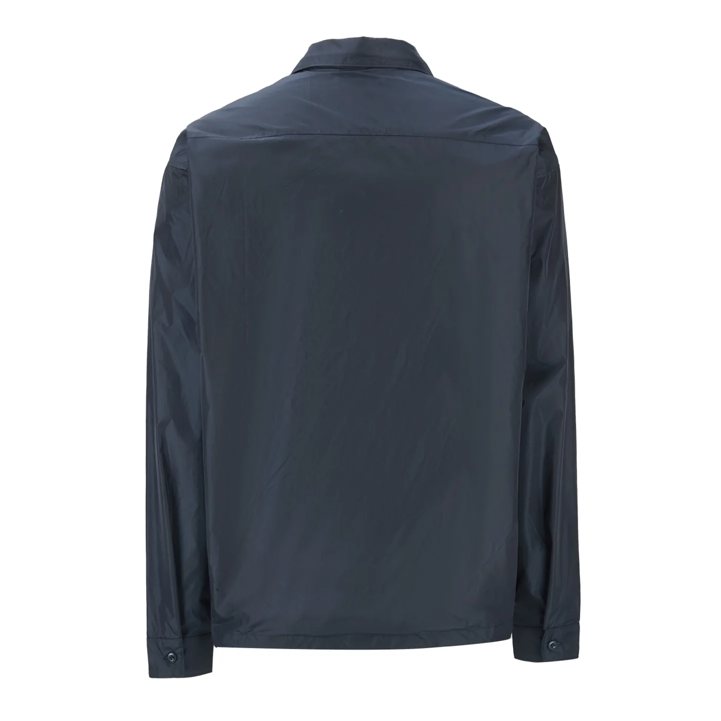 Logo-Badge Re-Nylon Zip-Up Shirt Jacket D28021084 — view 2