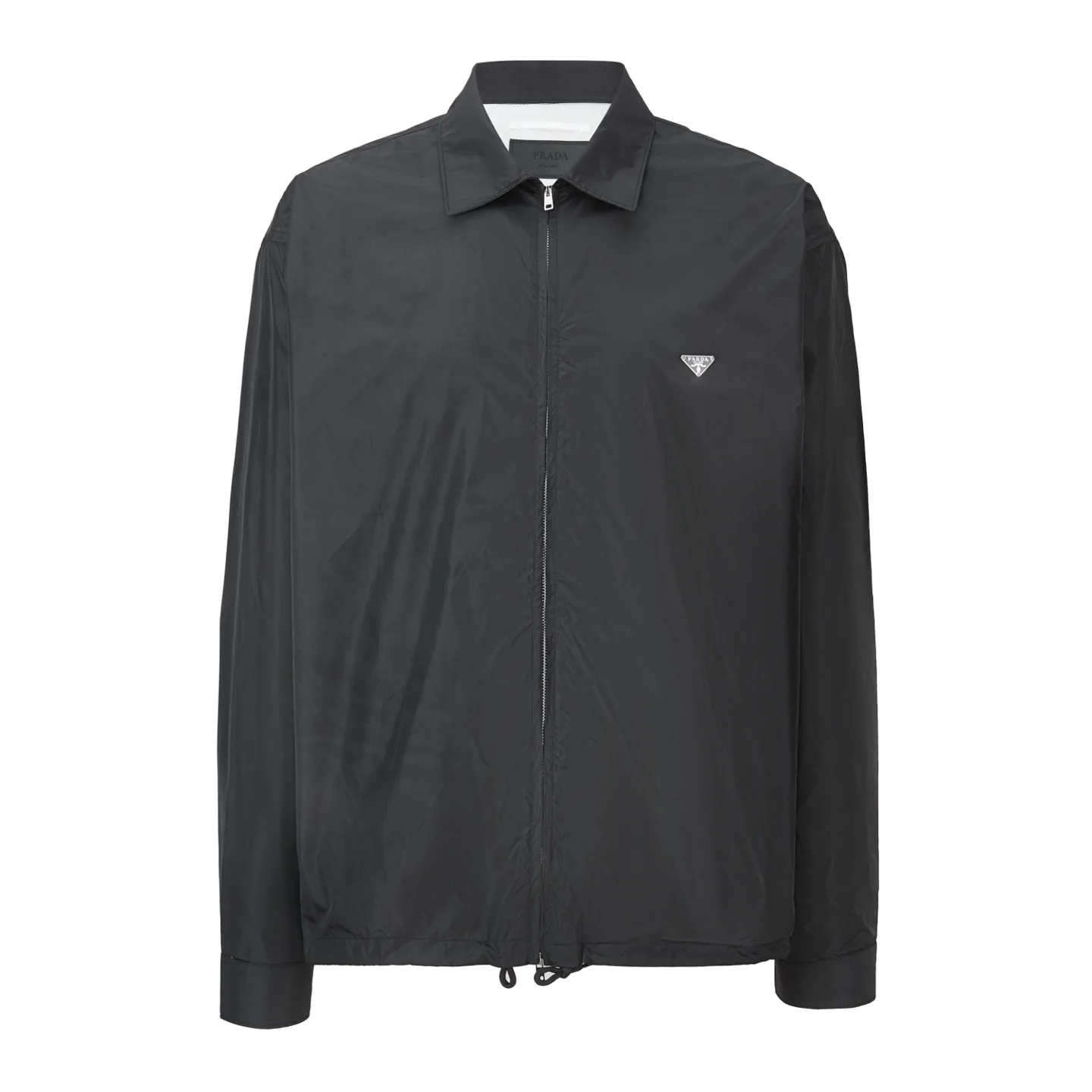 Logo-Plaque Re-Nylon Zip-Up Shirt Jacket D28021085