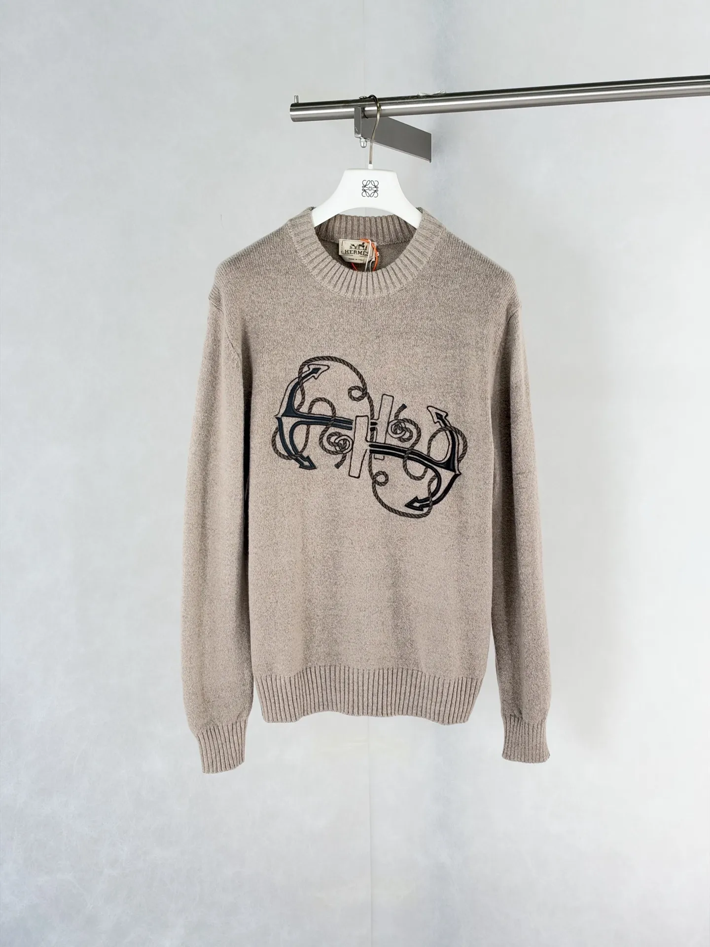 Anchor Embroidered Wool-Blend Sweater D28519189