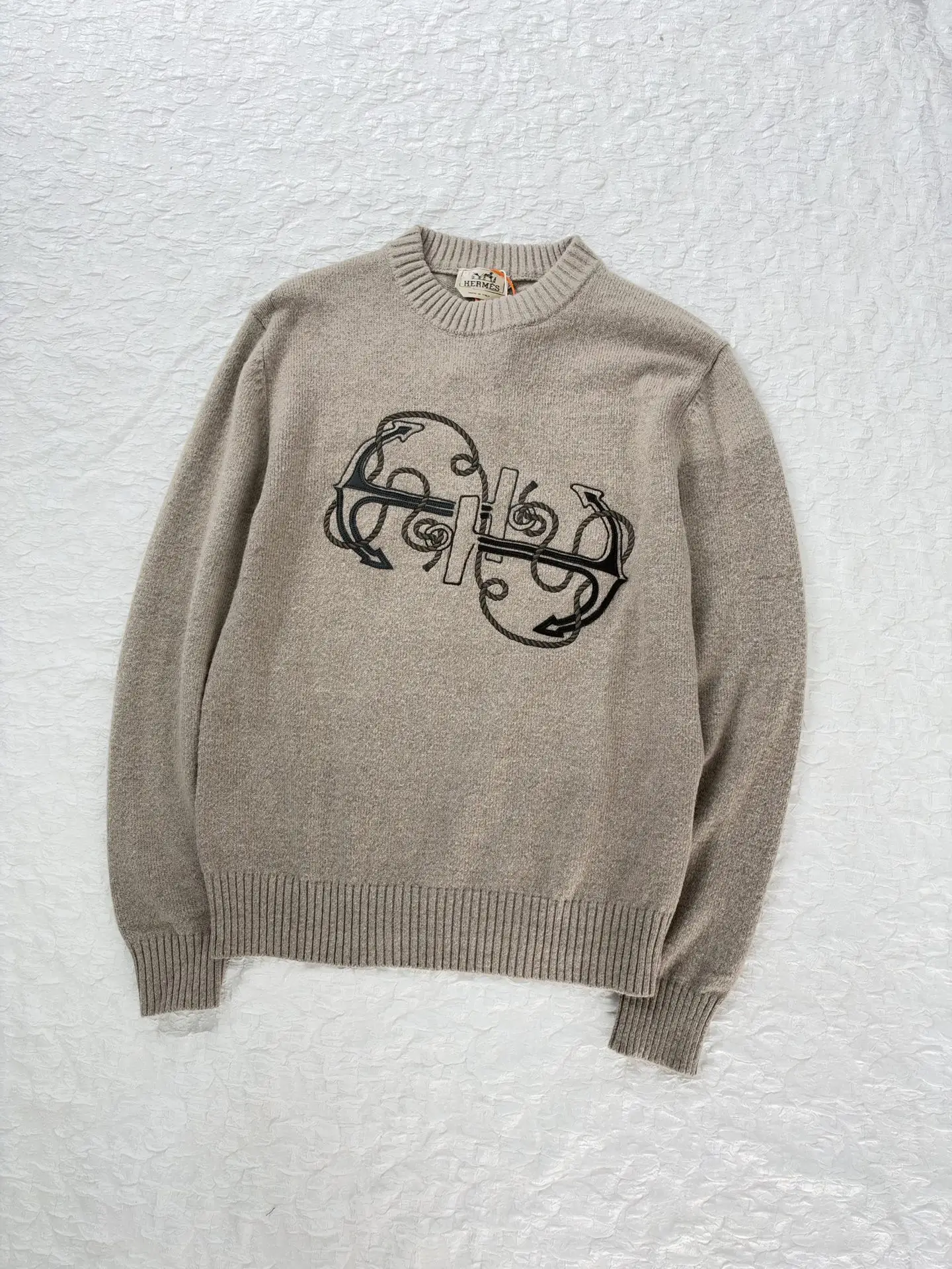 Anchor Embroidered Wool-Blend Sweater D28519189 — view 3