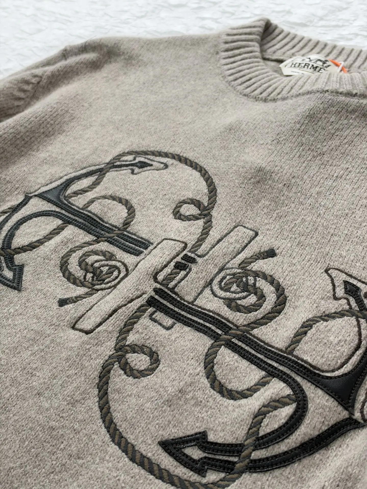 Anchor Embroidered Wool-Blend Sweater D28519189 — view 6