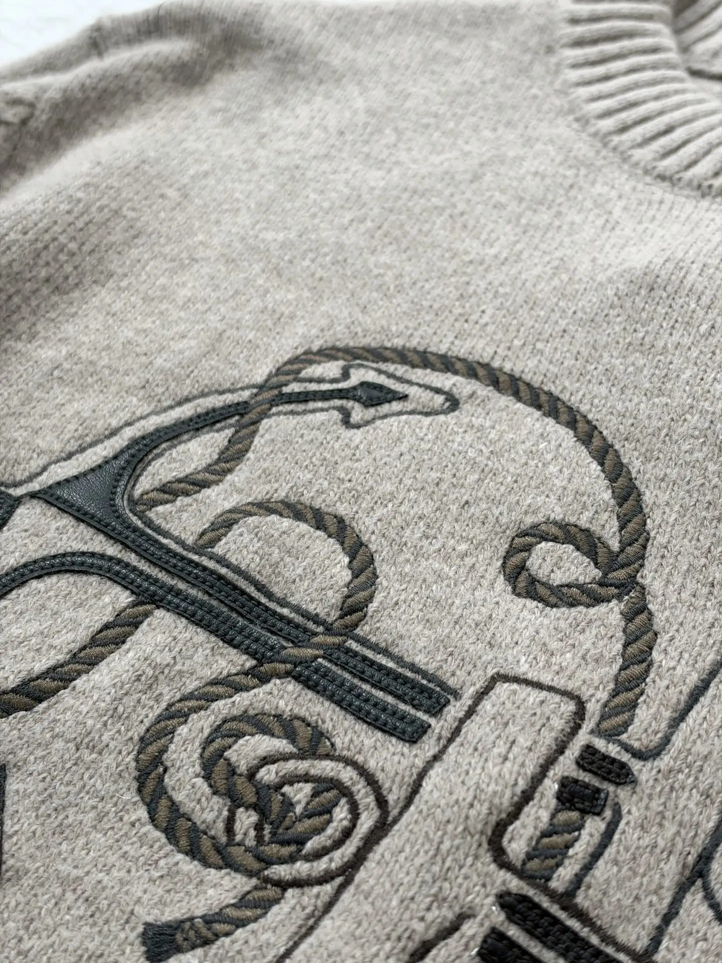 Anchor Embroidered Wool-Blend Sweater D28519189 — view 7