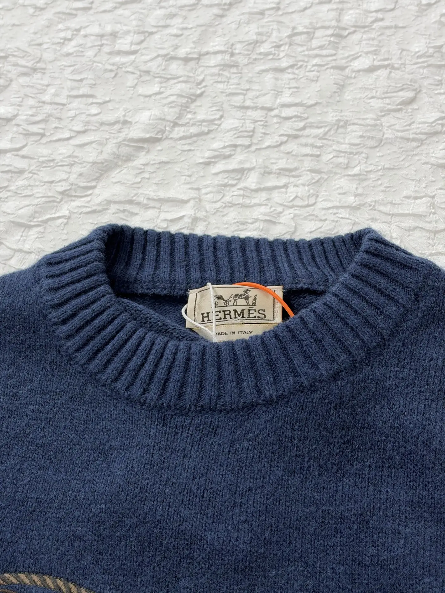 Anchor Embroidered Wool-Blend Crew-Neck Sweater D28519188 — view 7