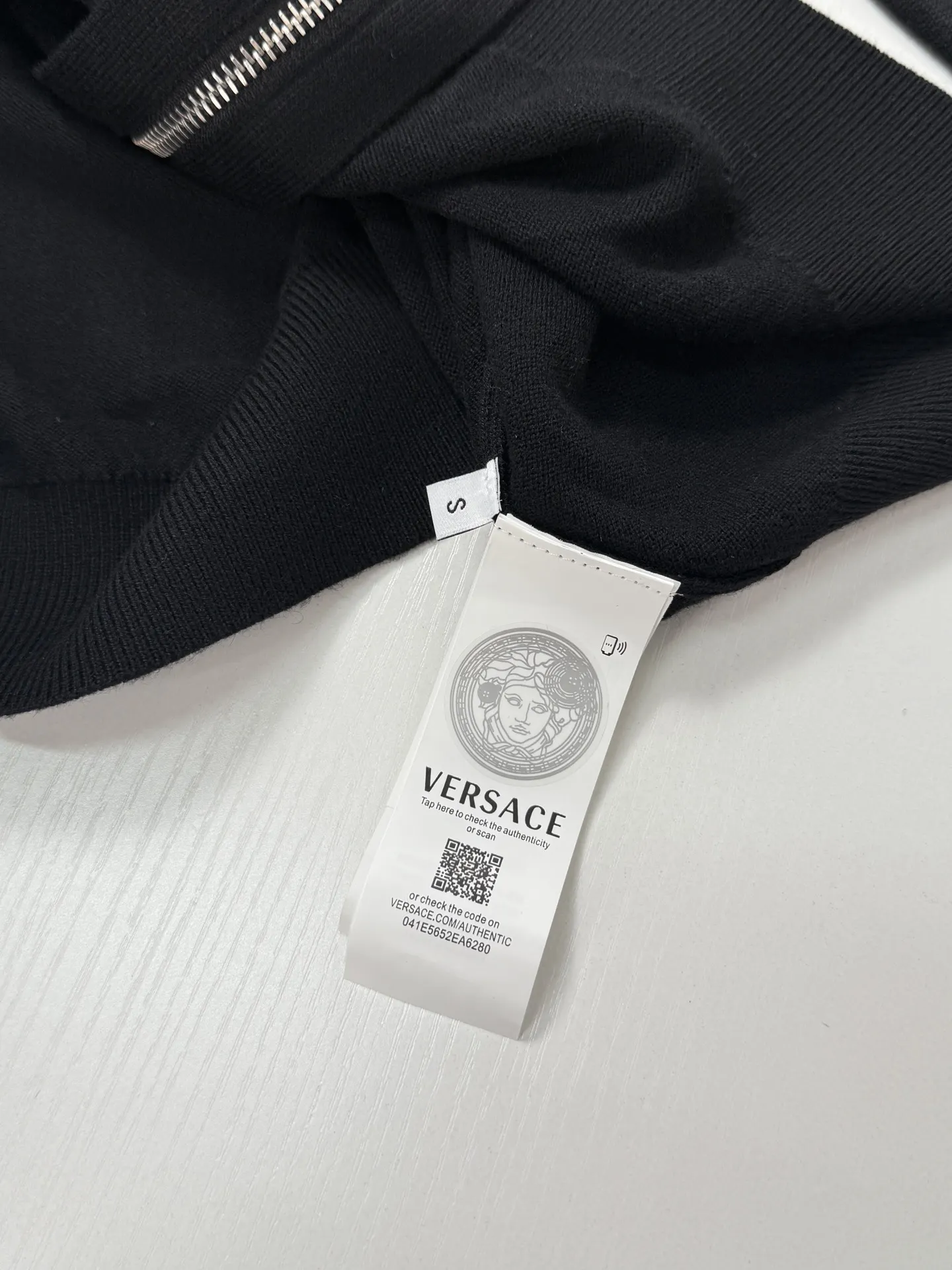 Logo Embroidered Striped Knit Zip-Up Jacket D28520729 — view 7