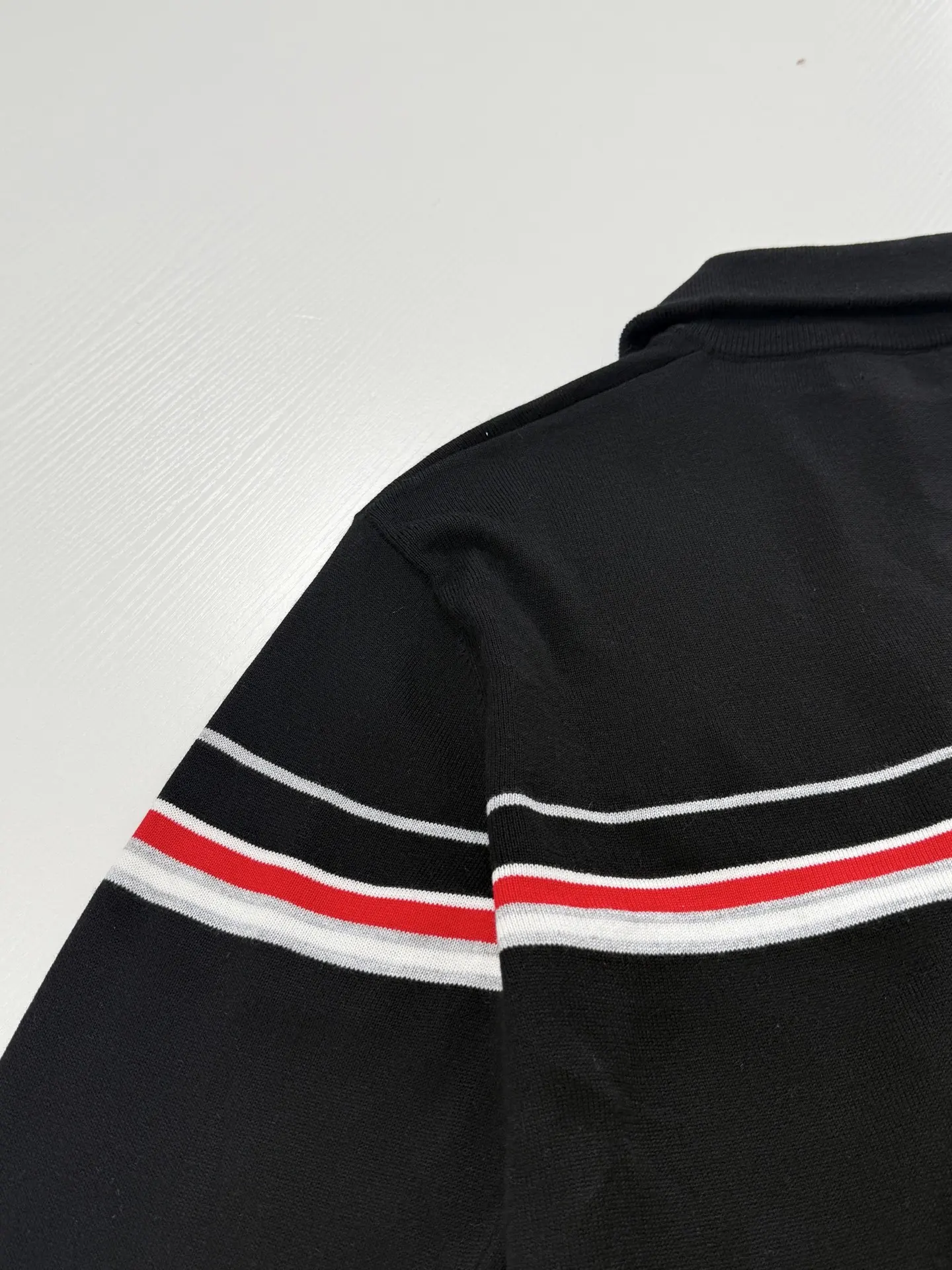 Logo Embroidered Striped Knit Zip-Up Jacket D28520729 — view 11