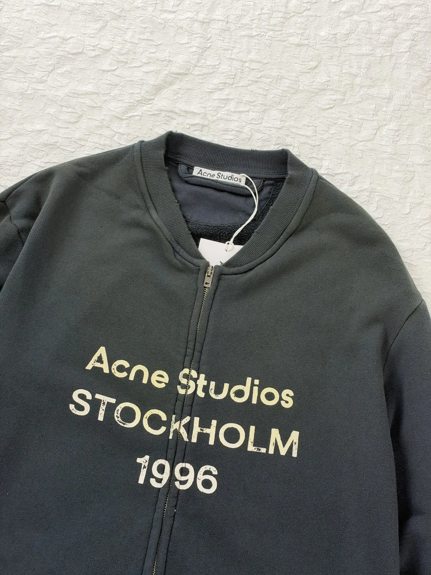 Logo Print Washed Cotton Zip-Up Sweatshirt D28819184 — view 5