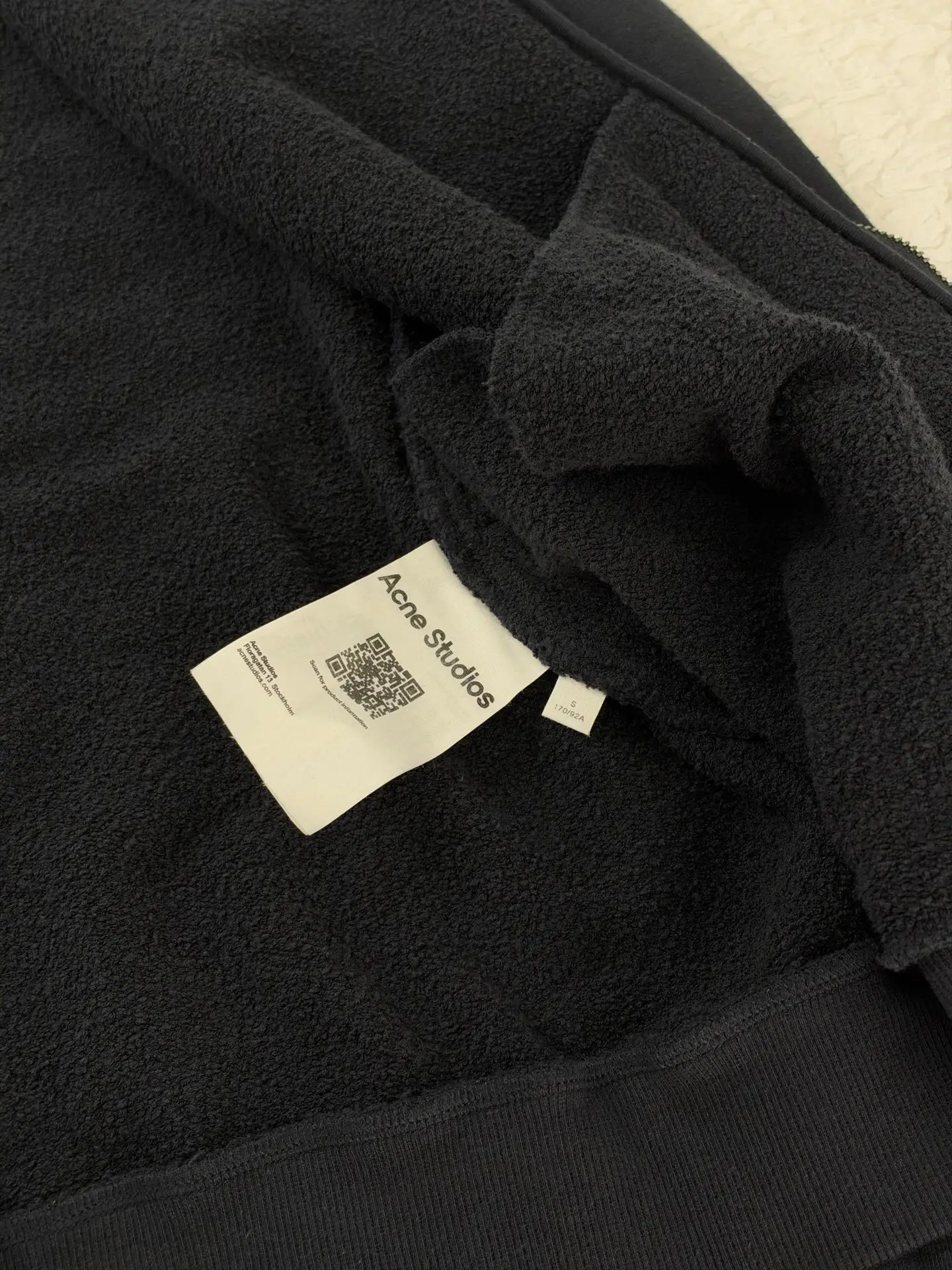 Logo Print Washed Cotton Zip-Up Sweatshirt D28819184 — view 9
