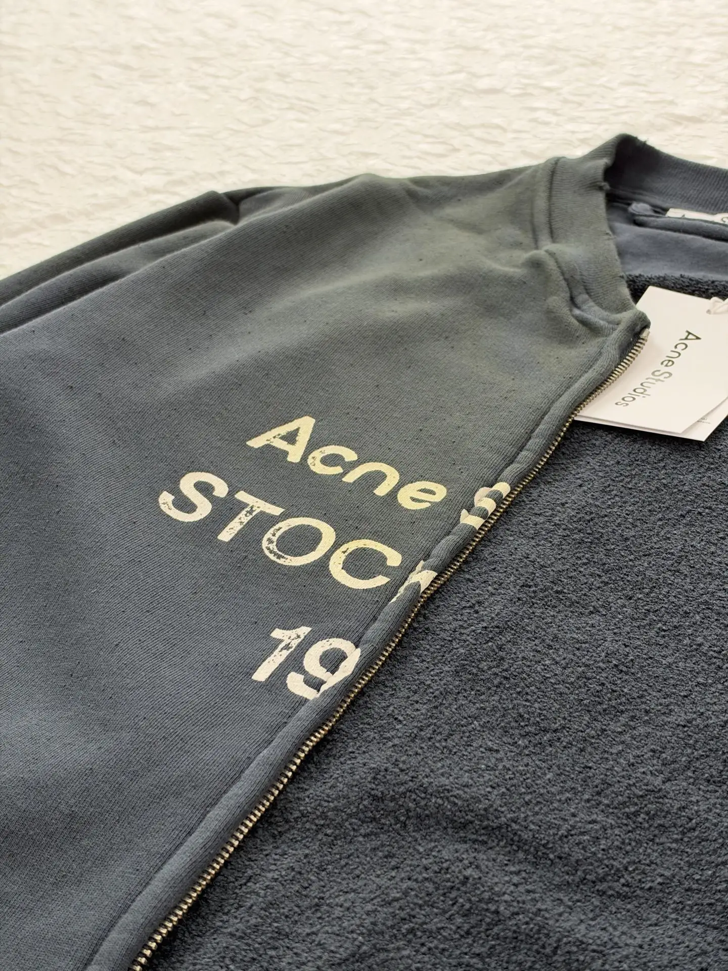 Logo Print Washed Cotton Zip-Up Sweatshirt D28819184 — view 10