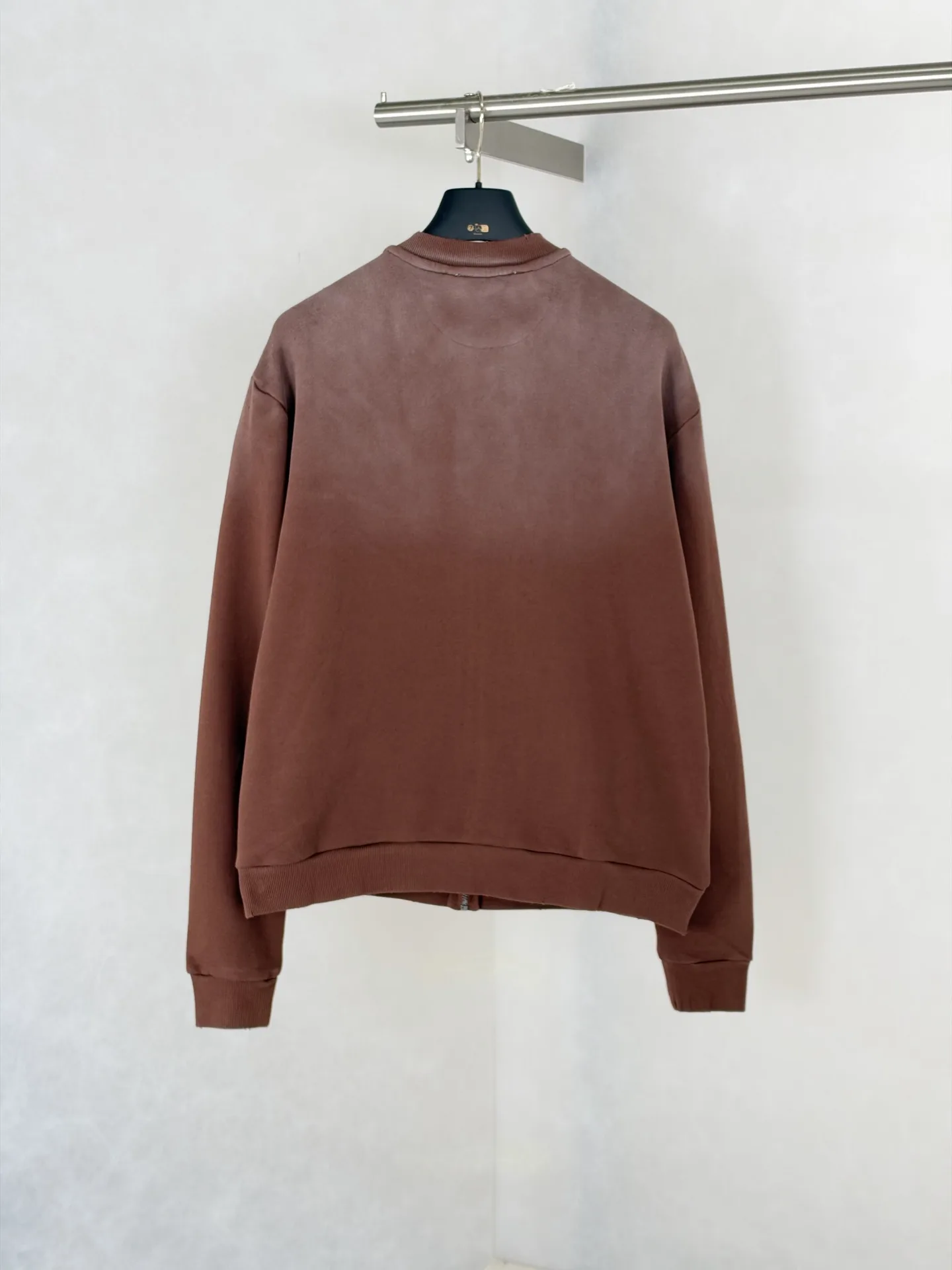 Logo Print Faded Cotton-Jersey Zip-Up Sweatshirt D28819186 — view 2