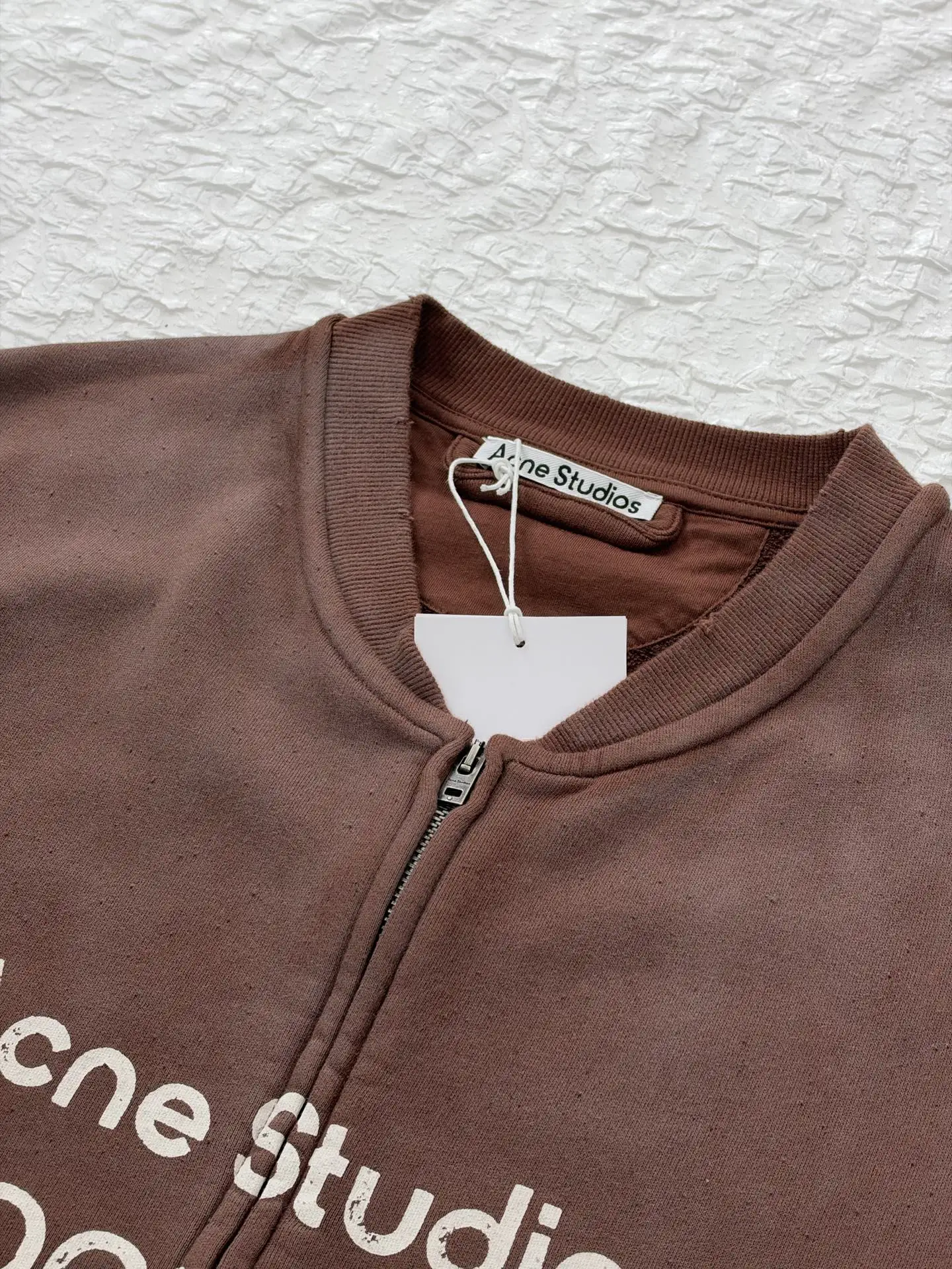 Logo Print Faded Cotton-Jersey Zip-Up Sweatshirt D28819186 — view 5