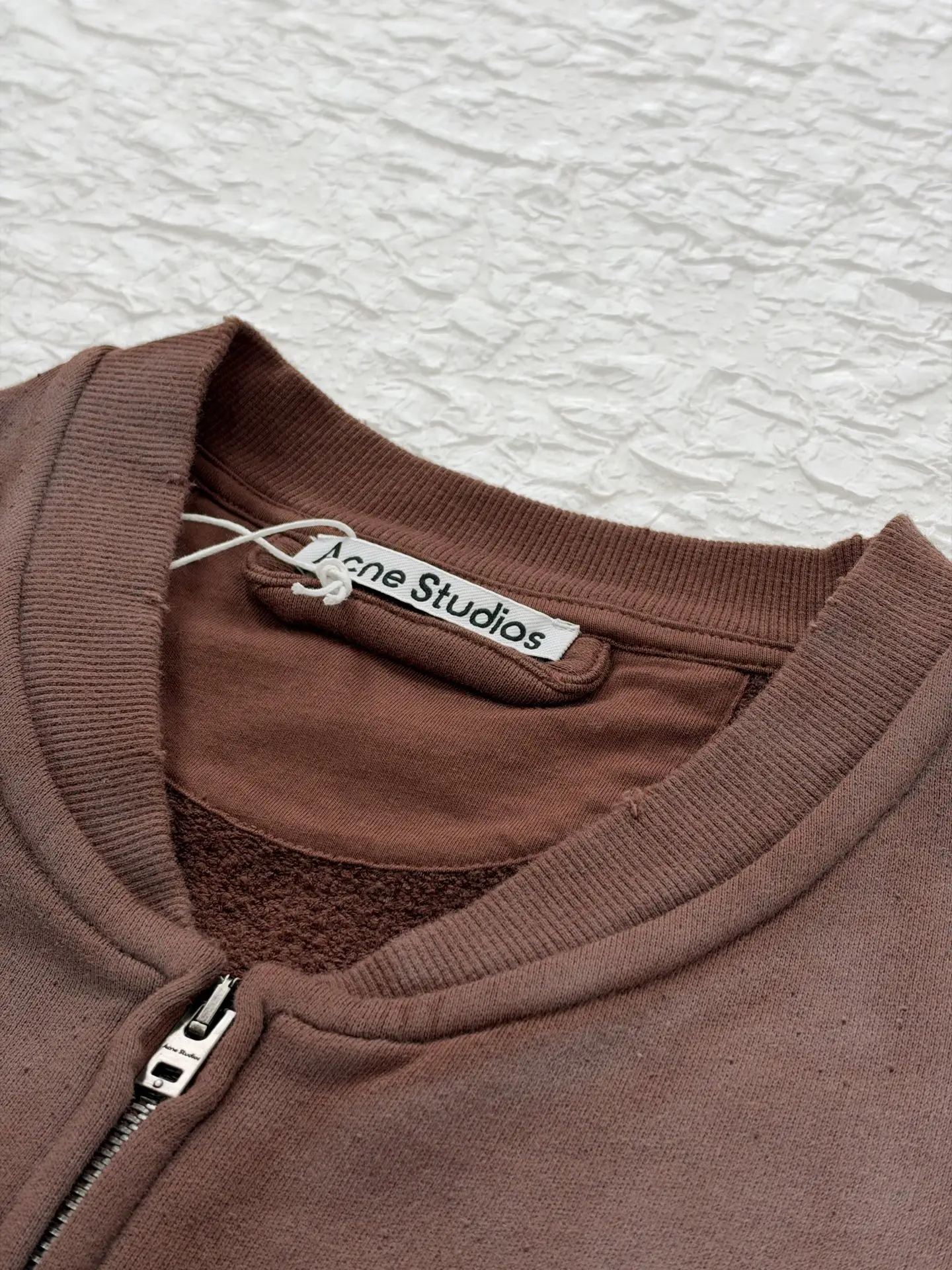 Logo Print Faded Cotton-Jersey Zip-Up Sweatshirt D28819186 — view 6