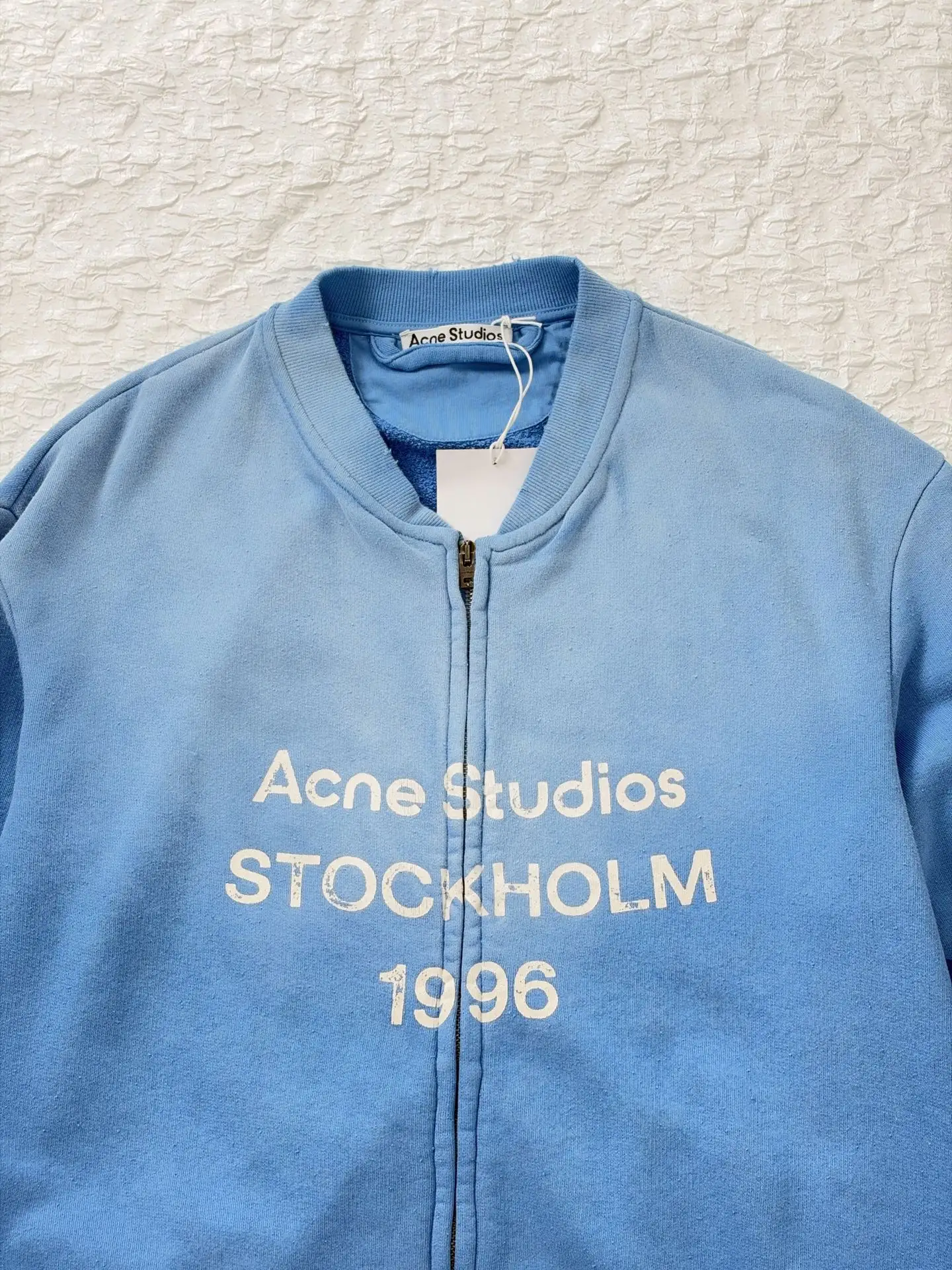 Logo Print Faded Cotton-Jersey Zip-Up Sweatshirt D28819185 — view 5