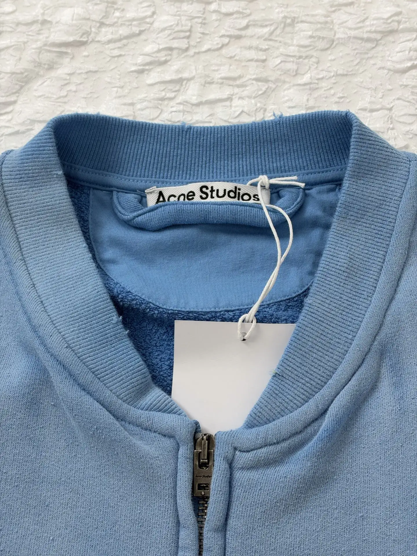Logo Print Faded Cotton-Jersey Zip-Up Sweatshirt D28819185 — view 6