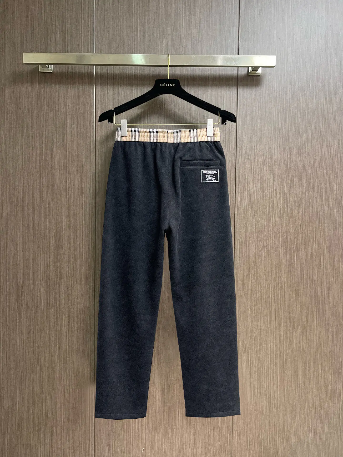 Check-Panelled Drawstring Sweatpants D29014590 — view 2
