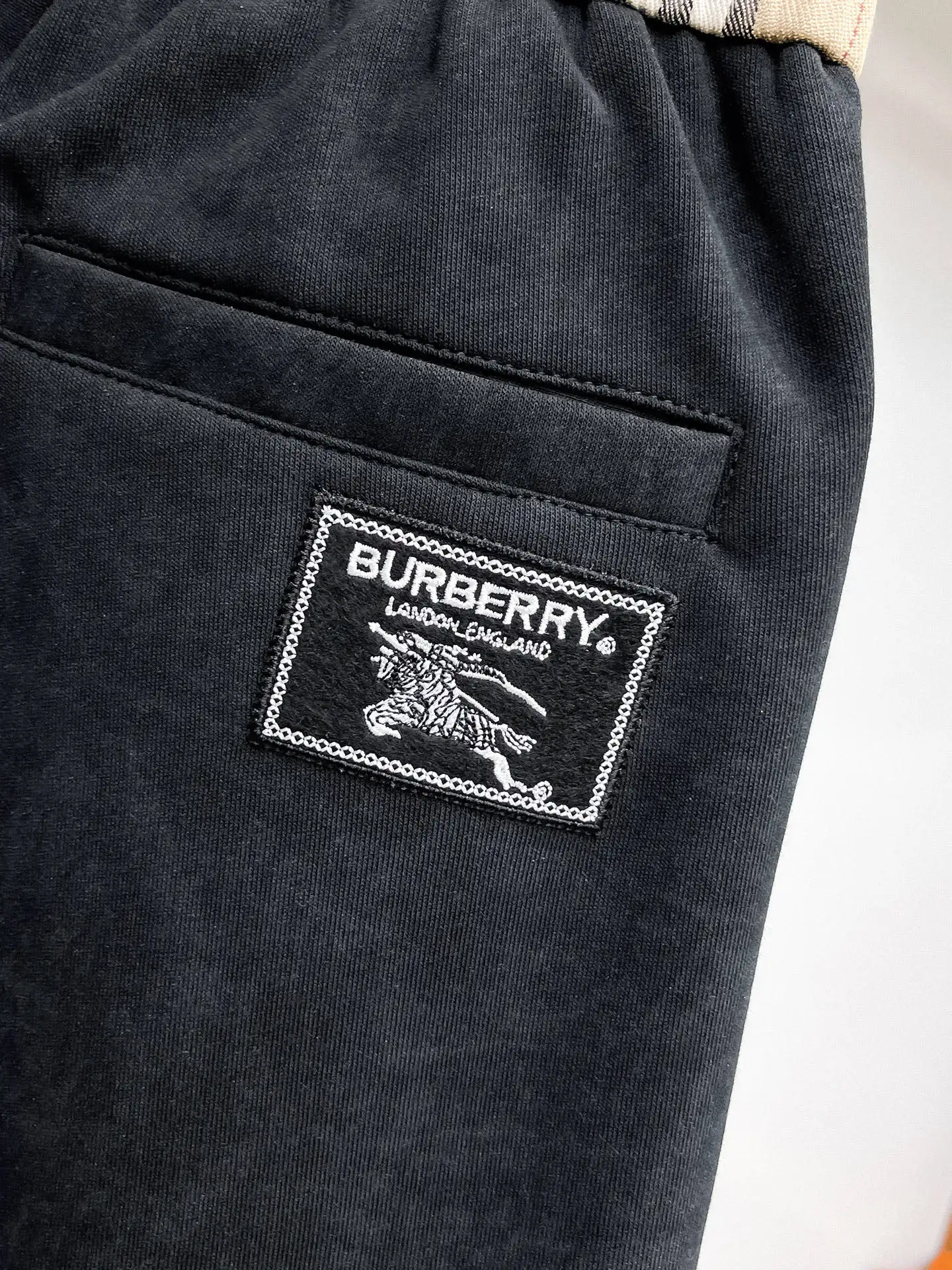 Check-Panelled Drawstring Sweatpants D29014590 — view 8
