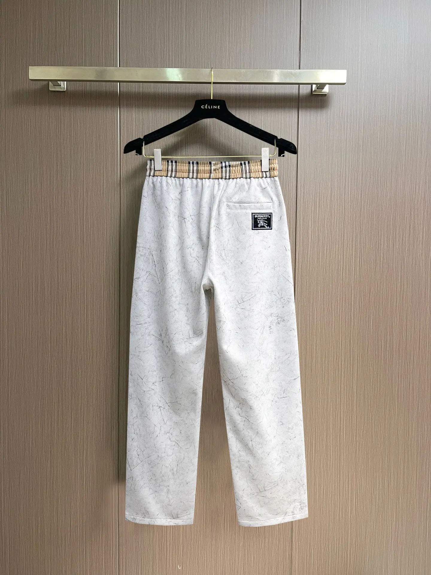 Check-Panel Drawstring Sweatpants D29014589 — view 2