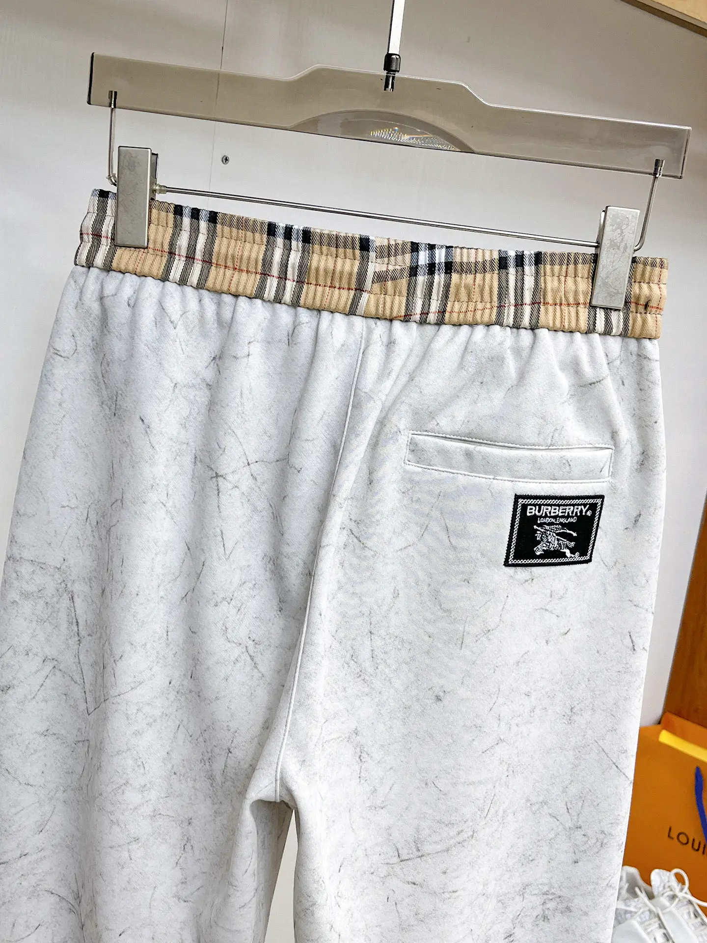 Check-Panel Drawstring Sweatpants D29014589 — view 7