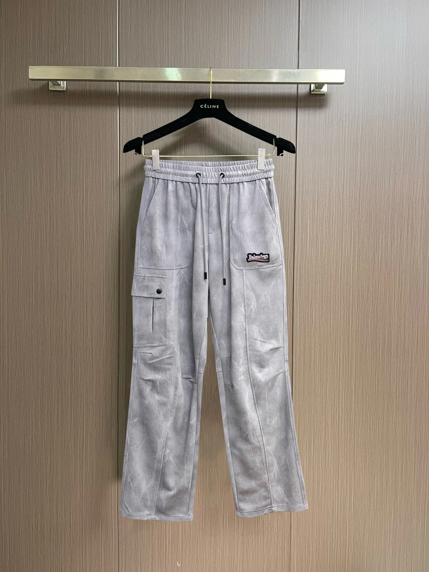 Logo-Patch Acid-Wash Cargo Sweatpants D29014571