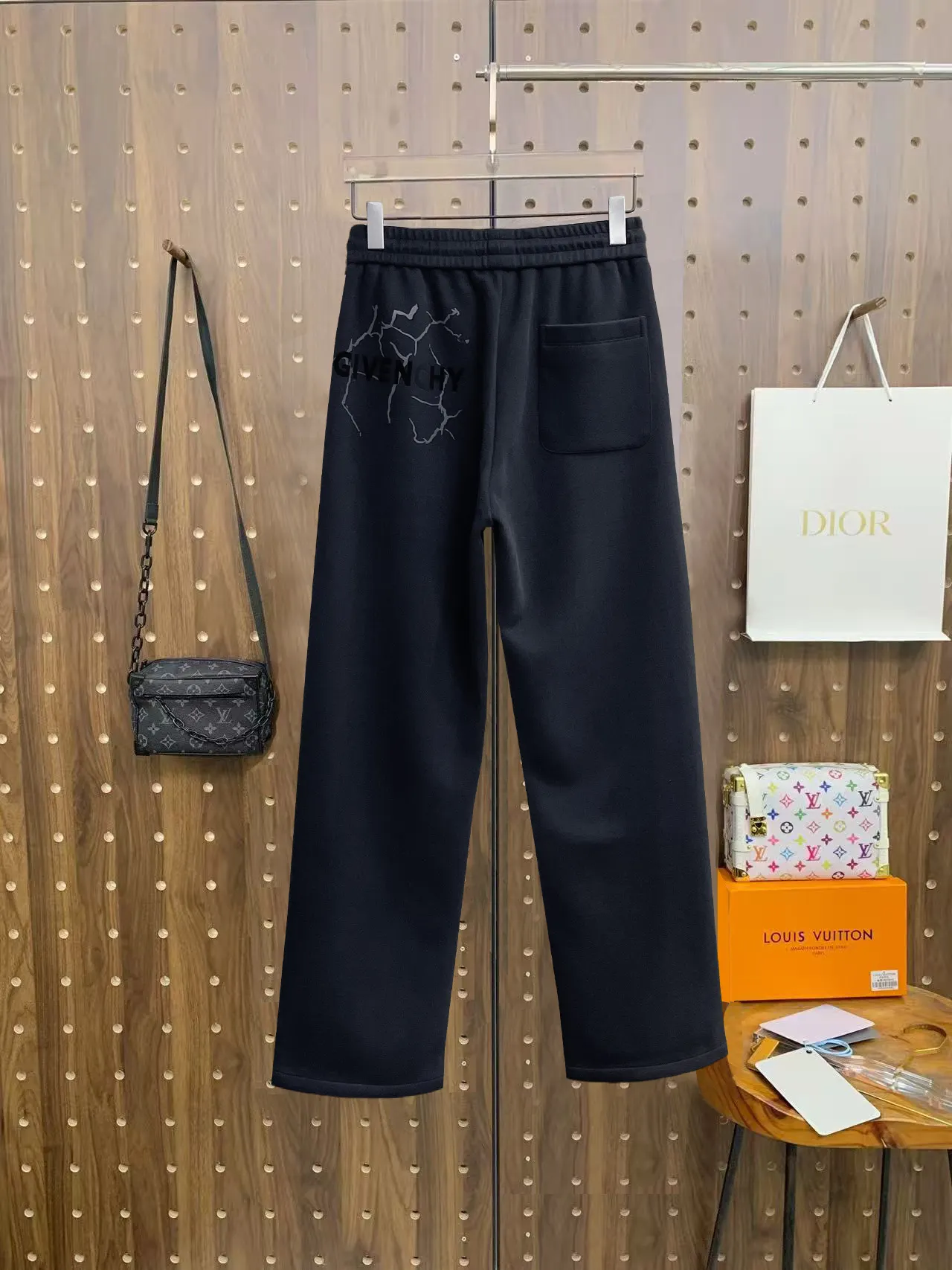 Givenchy Logo-Print Distressed Sweatpants D29014657 — view 2