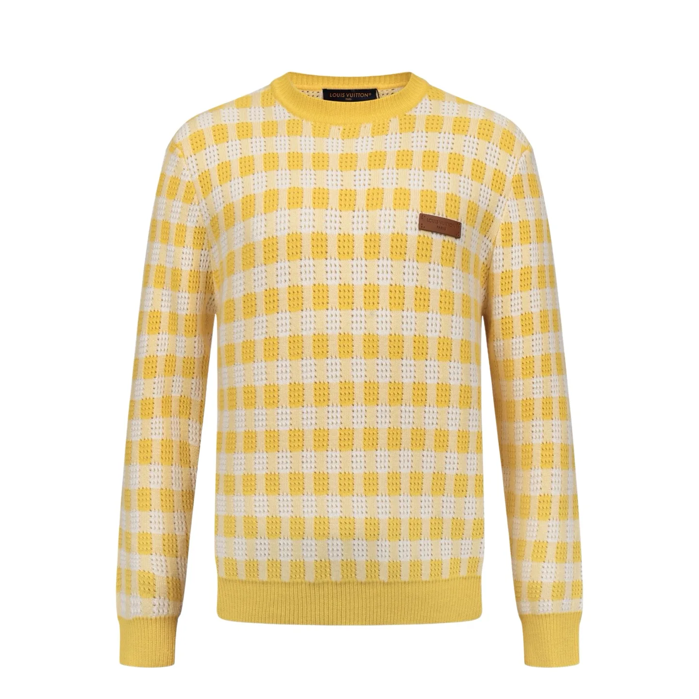 Damier Perforated Cotton-Wool Blend Sweater D29021097