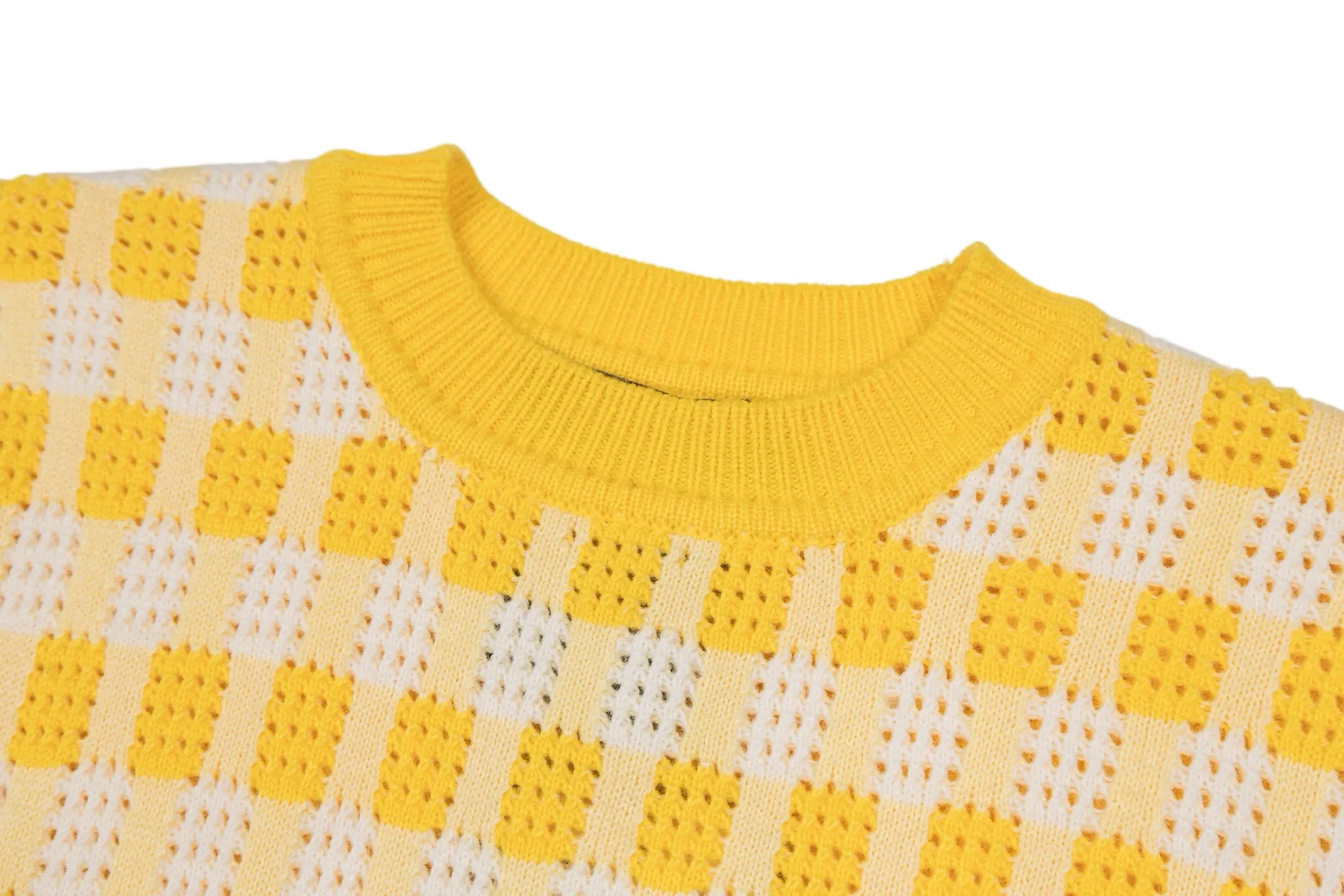Damier Perforated Cotton-Wool Blend Sweater D29021097 — view 3
