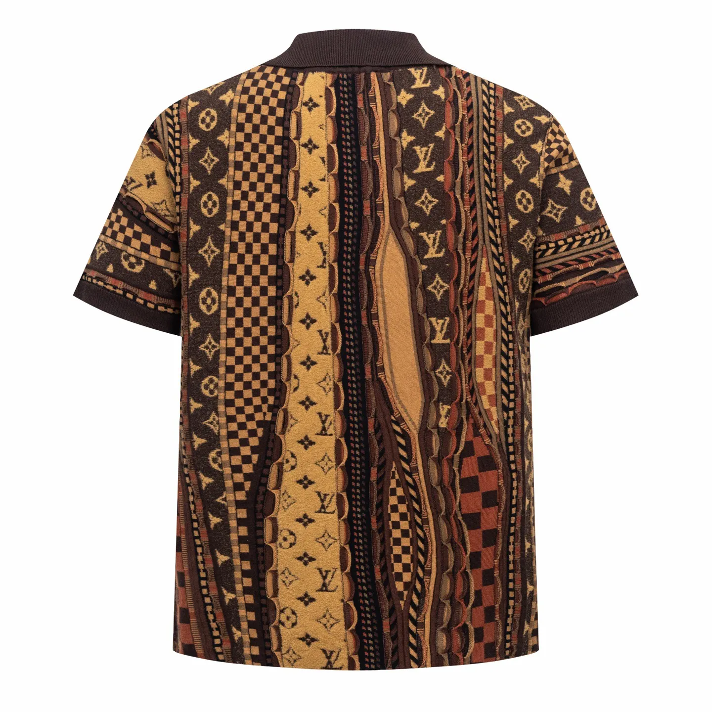 Monogram Intarsia Wool-Blend Knit Polo Shirt D29013794 — view 2