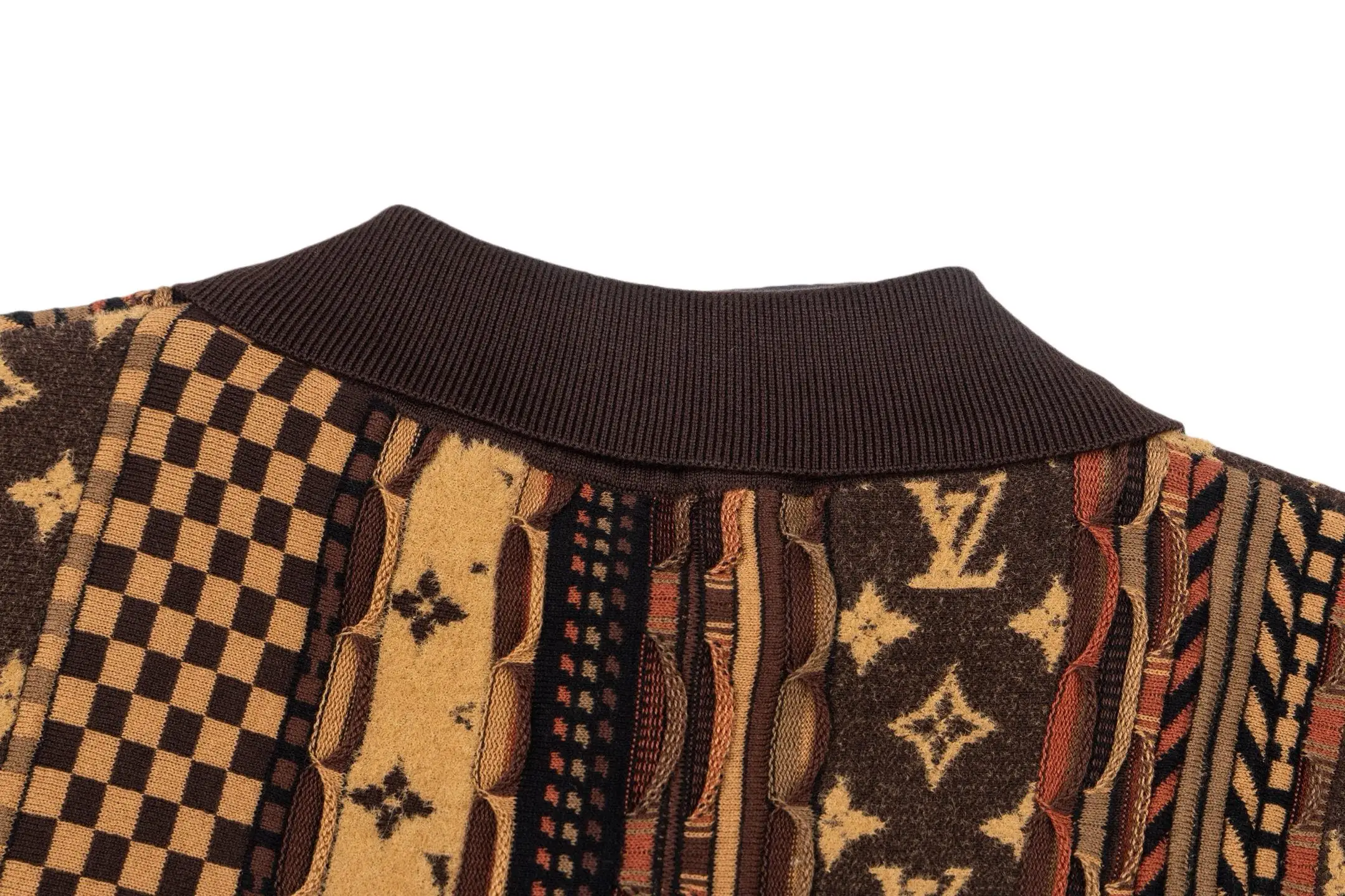 Monogram Intarsia Wool-Blend Knit Polo Shirt D29013794 — view 4