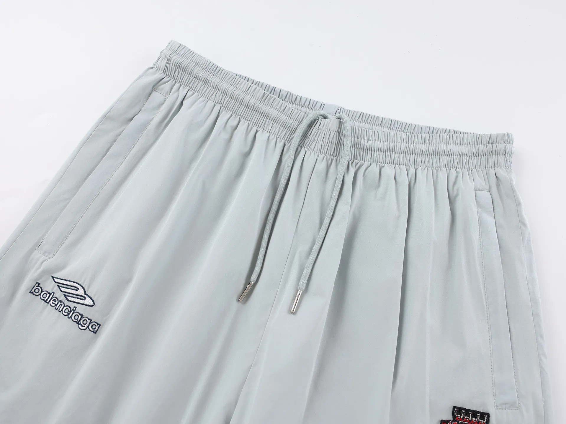 Embroidered Poplin Wide-Leg Track Pants D29021169 — view 3