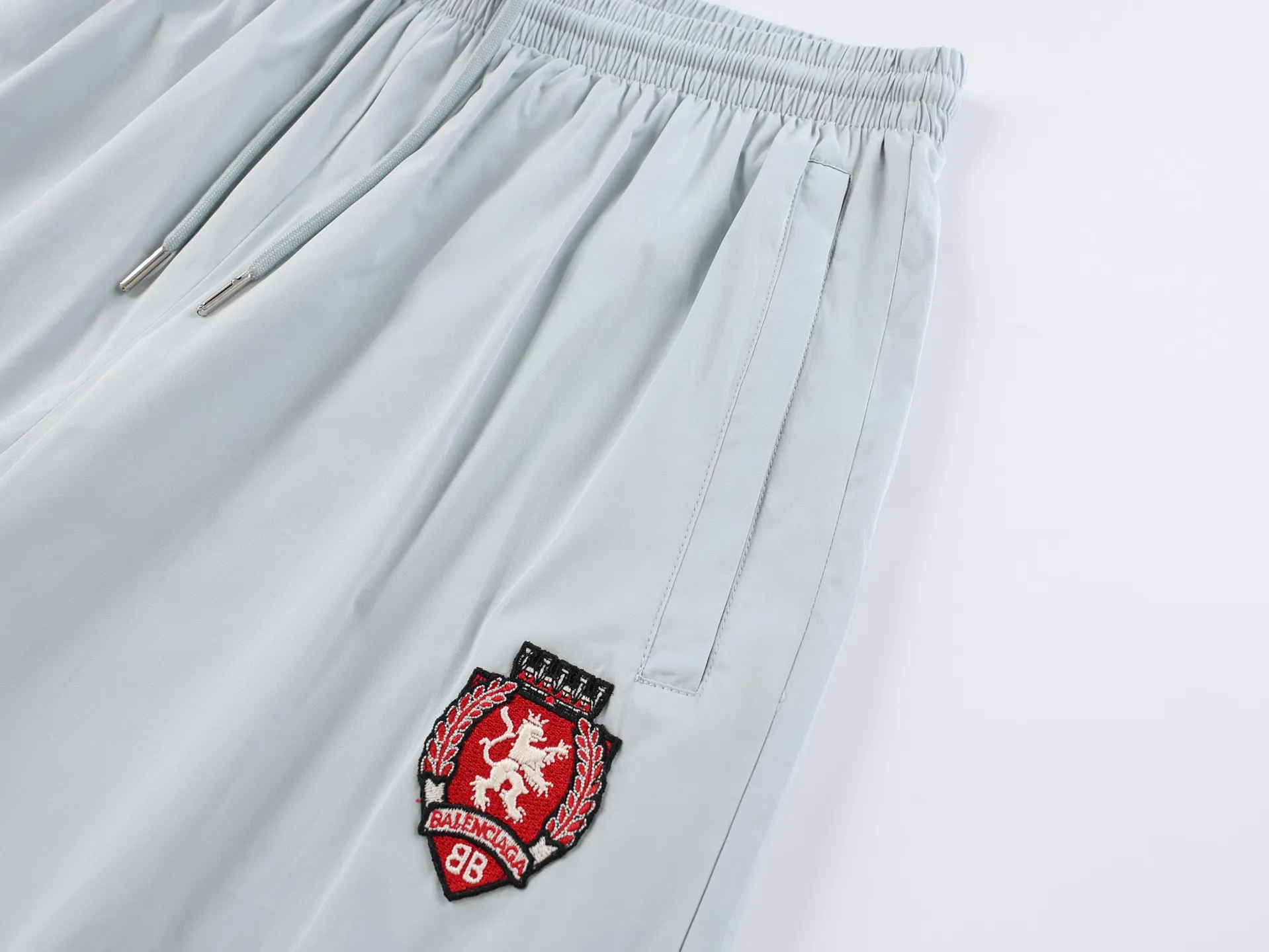 Embroidered Poplin Wide-Leg Track Pants D29021169 — view 6