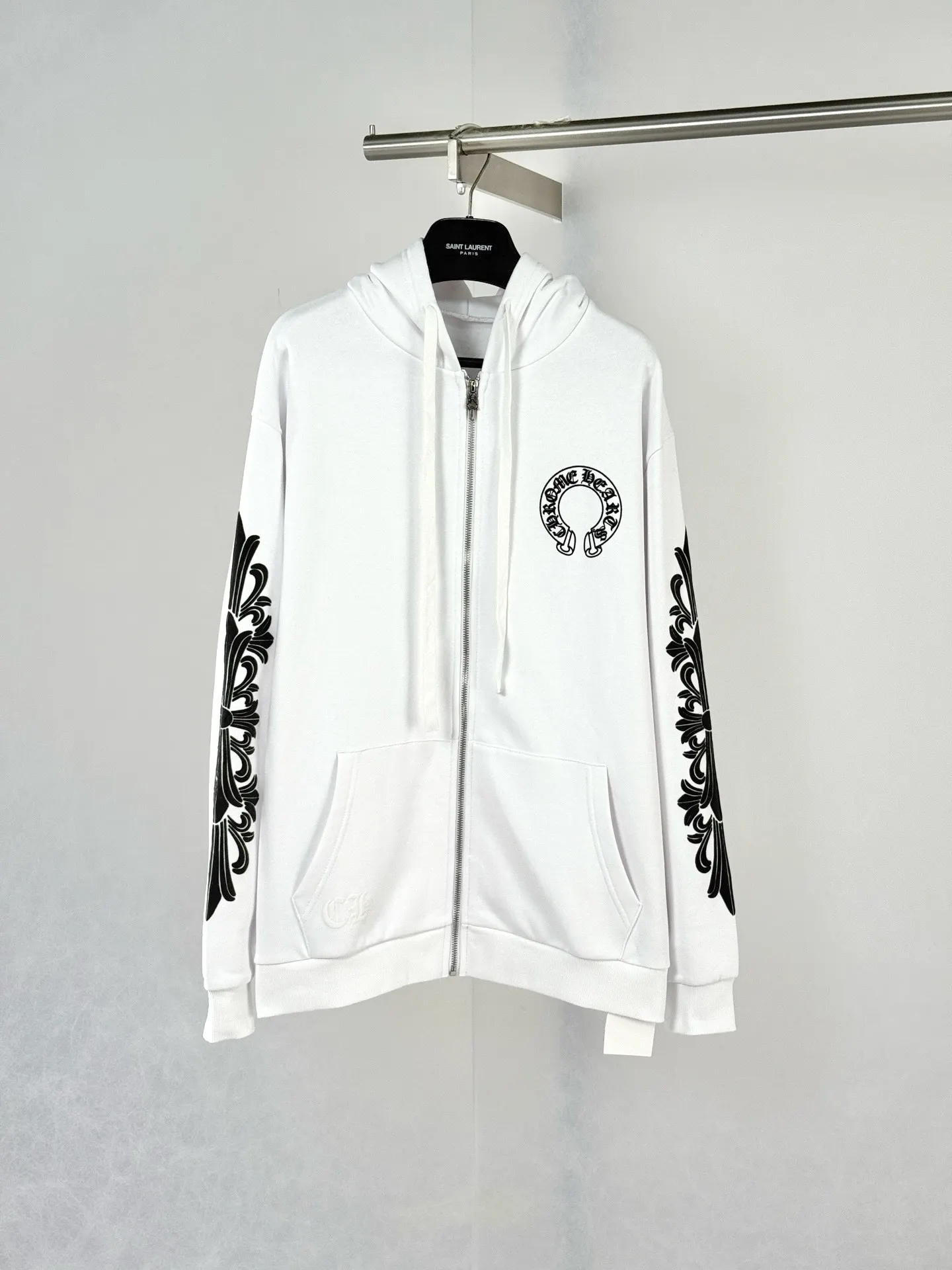 Horseshoe Logo Print Zip-Up Hoodie D29020747