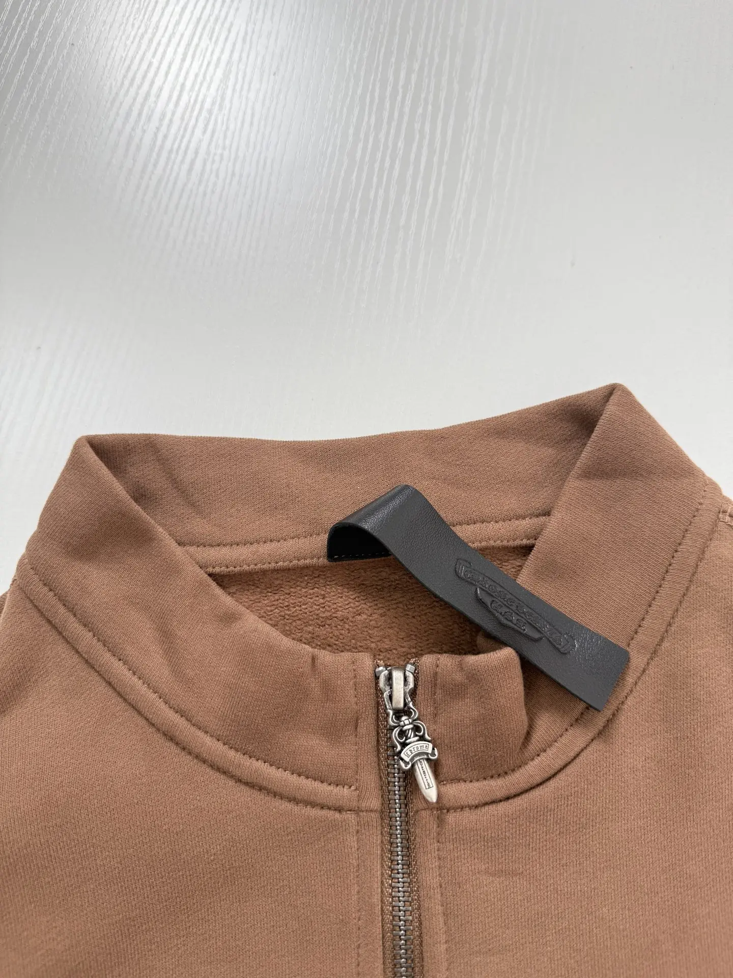 Gothic Script Embroidered Half-Zip Sweatshirt D29020688 — view 9